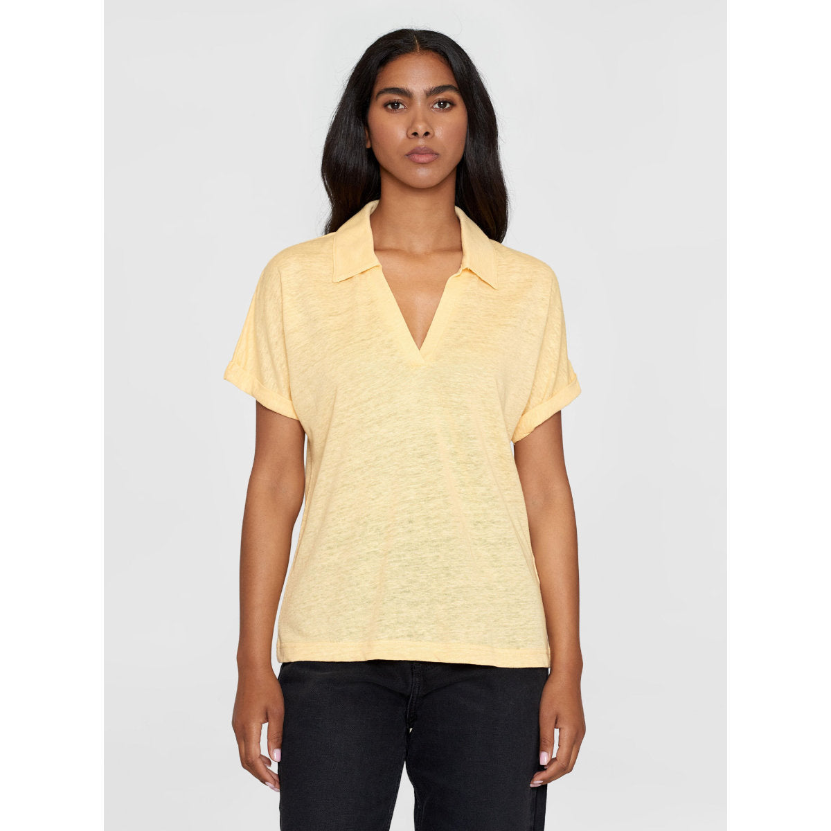 Poloshirt BAT SLEEVE aus Bio-Leinen