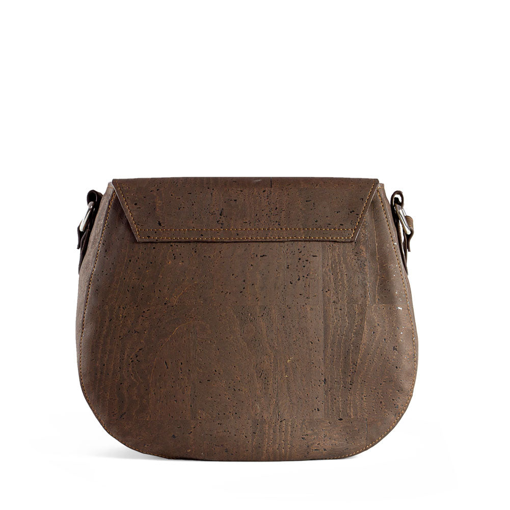 Kork Umhängetasche SADDLE BAG - Dark Brown