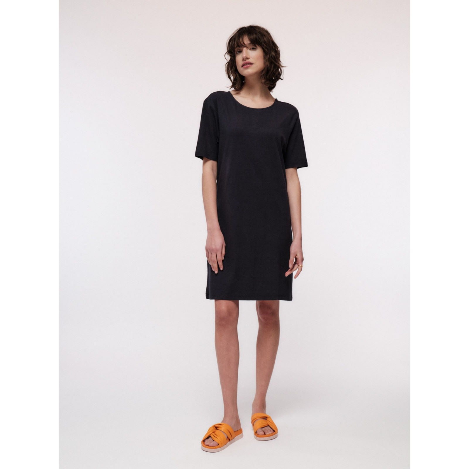 Kleid mit Rückenausschnitt aus Hanf und Bio-Baumwolle