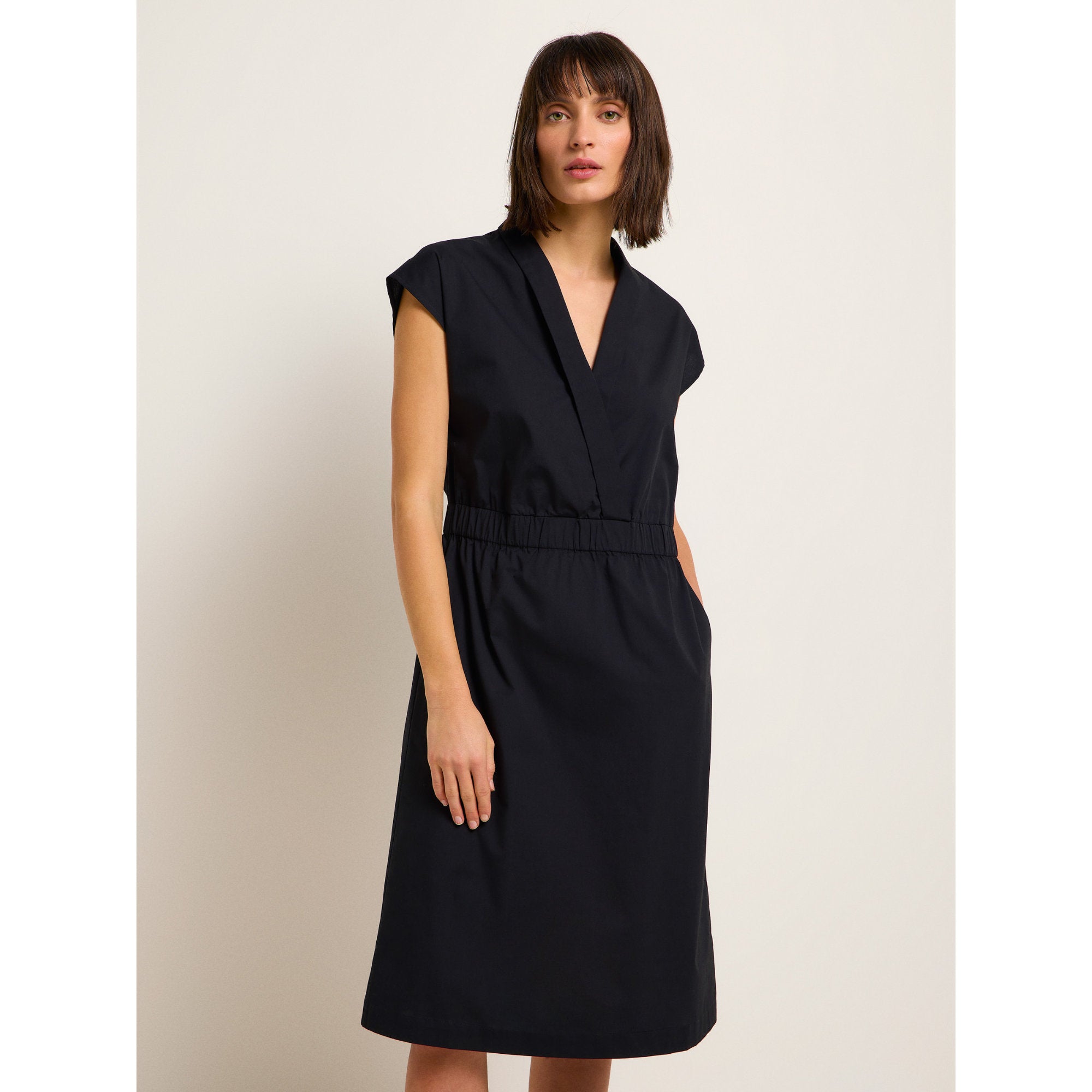 Kleid mit Stehkragen aus Bio-Baumwolle