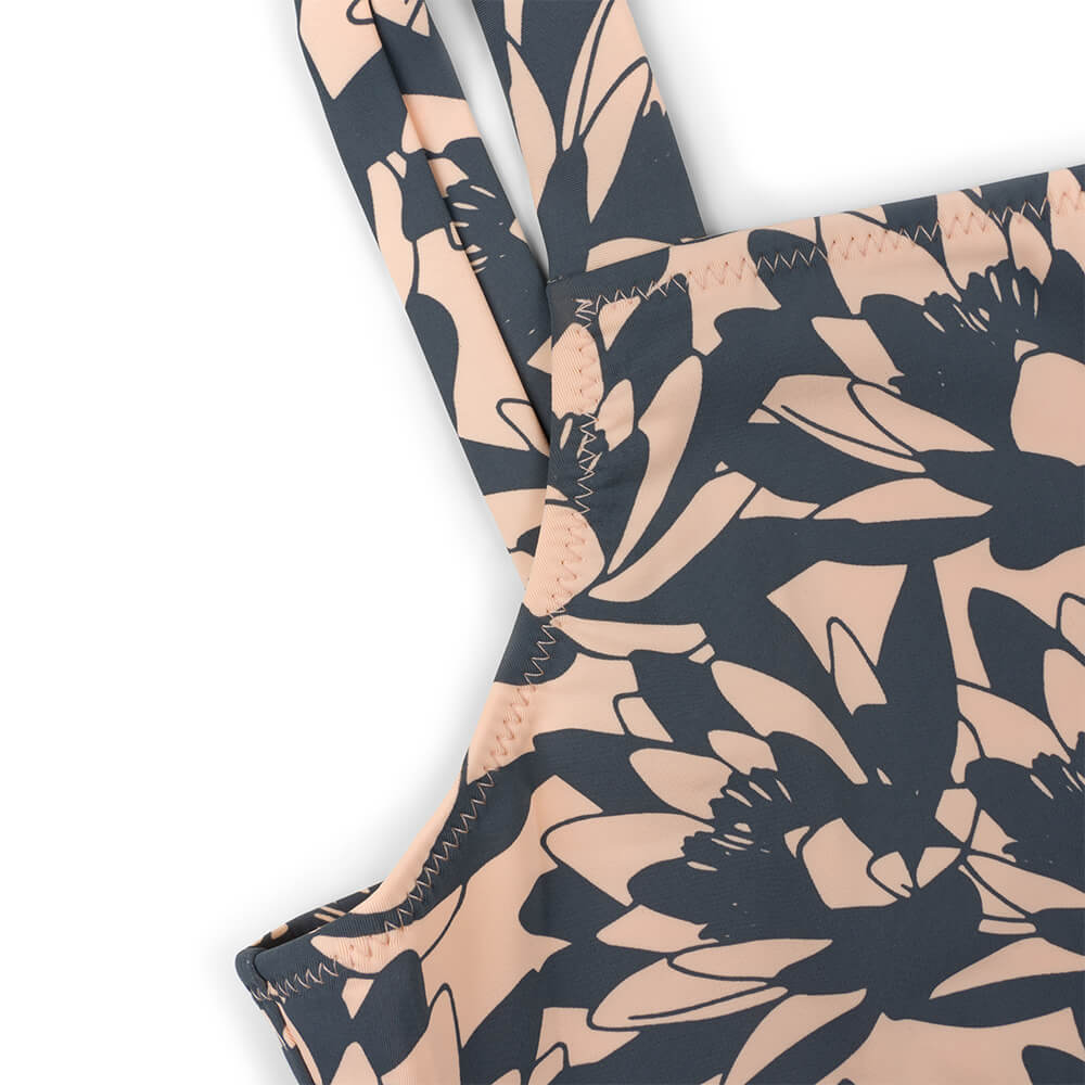 Badeanzug GRAU-APRICOT mit ECONYL®
