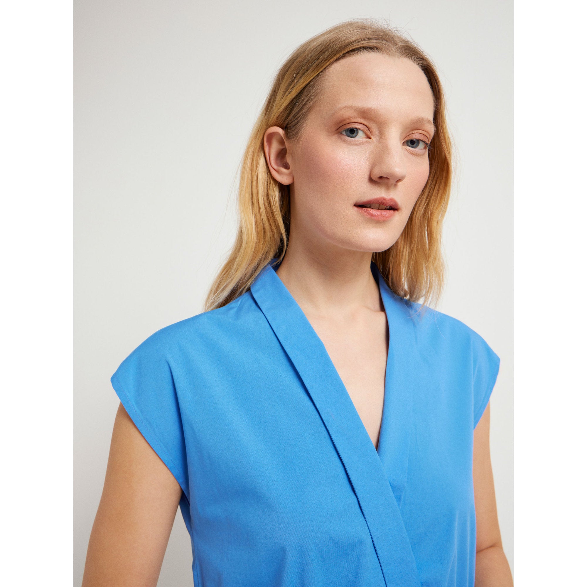 Kleid mit Stehkragen aus Bio-Baumwolle