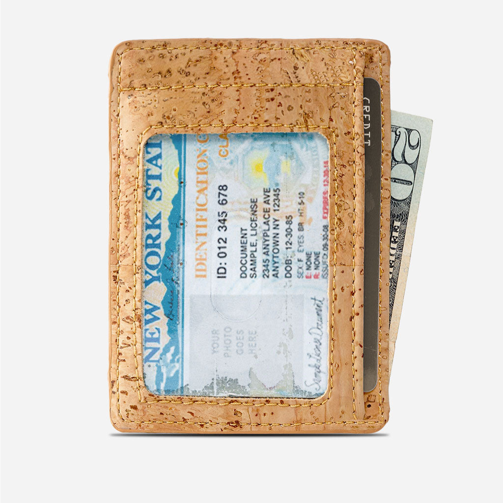 Schmales Portemonnaie - Kartenhalter aus Kork