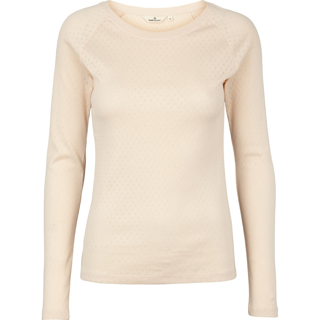 Langarmshirt ARENSE mit Lochmuster aus Bio-Baumwolle