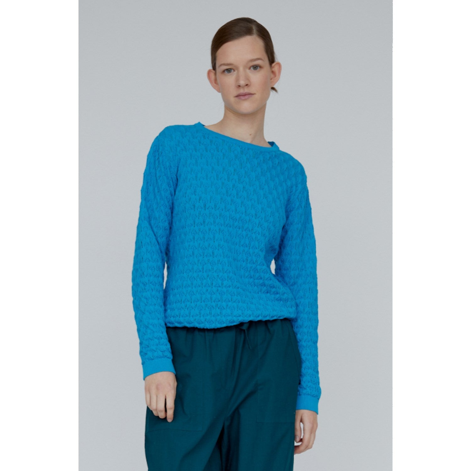 Pullover ISLA aus Bio-Baumwolle mit feinem Strickmuster