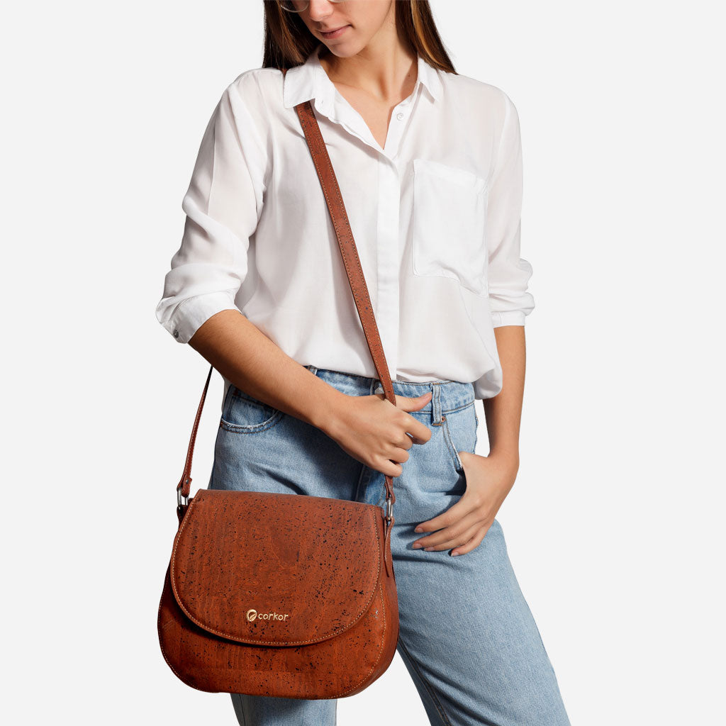 Saddle Bag Umhängetasche aus Kork