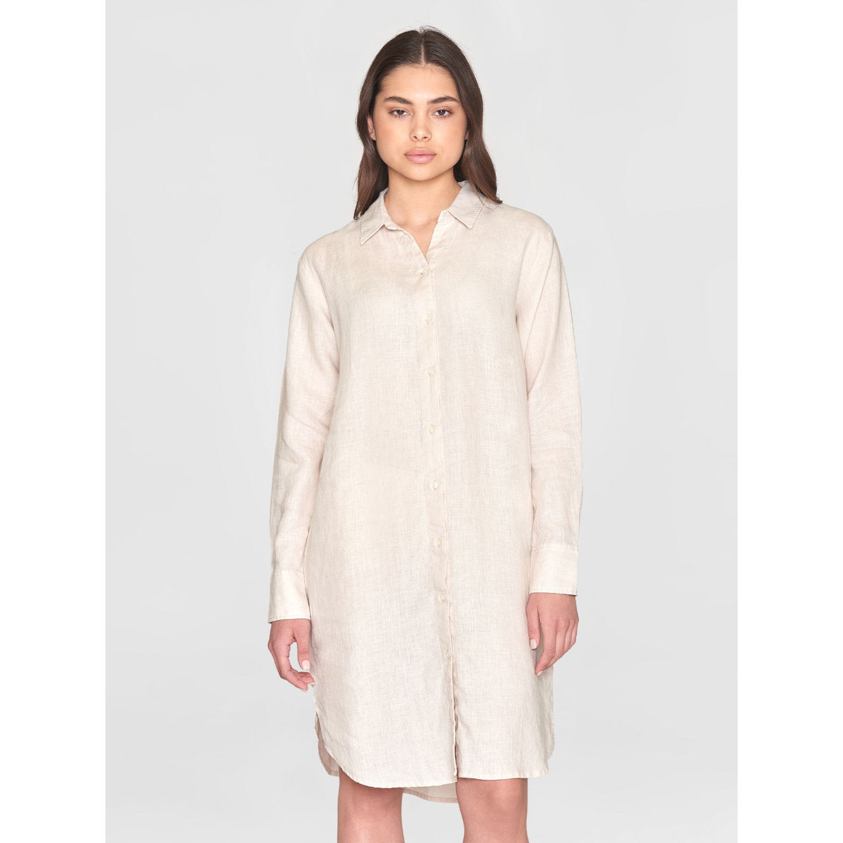 Langarm Hemdkleid CLASSIC aus Bio-Leinen