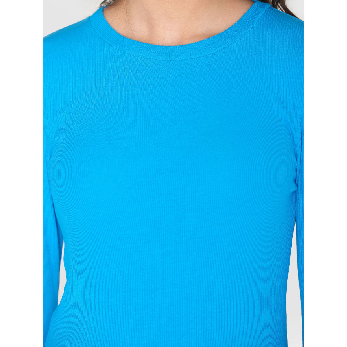 Langarmshirt RIB SCOOP NECK aus Bio-Baumwolle