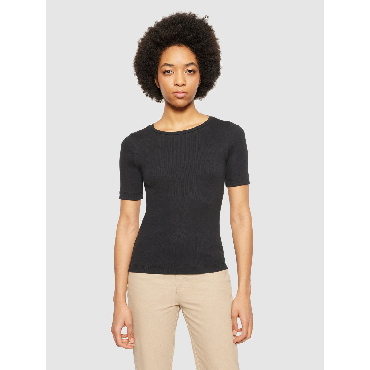 Halbarmshirt RIB T-SHIRT aus Bio-Baumwolle