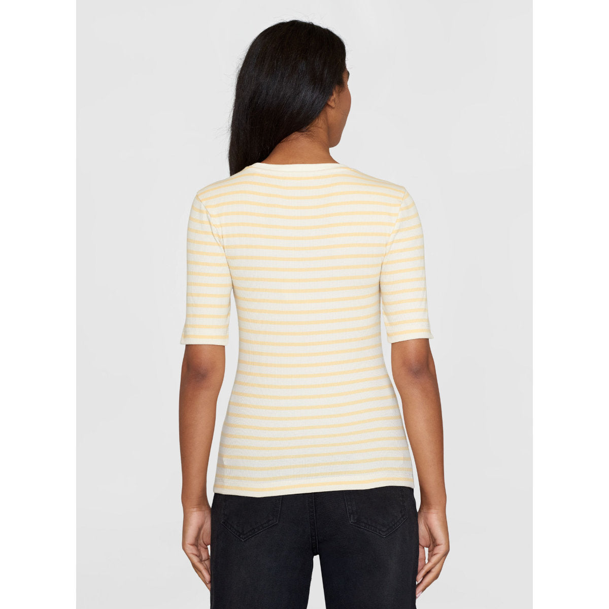 T-Shirt STRIPED RIB aus Bio-Baumwolle