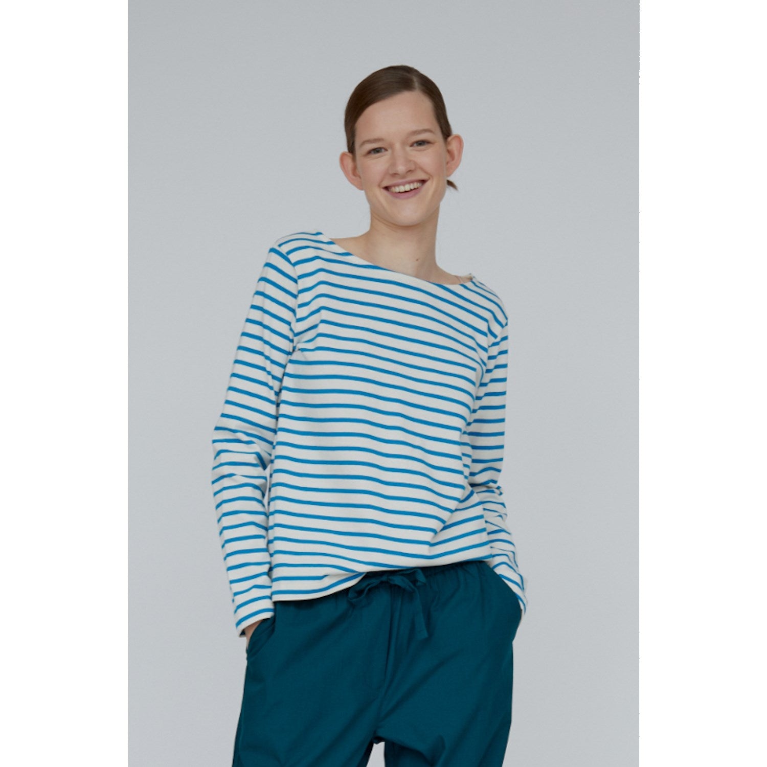Gestreiftes Langarmshirt BRETON aus Bio-Baumwolle