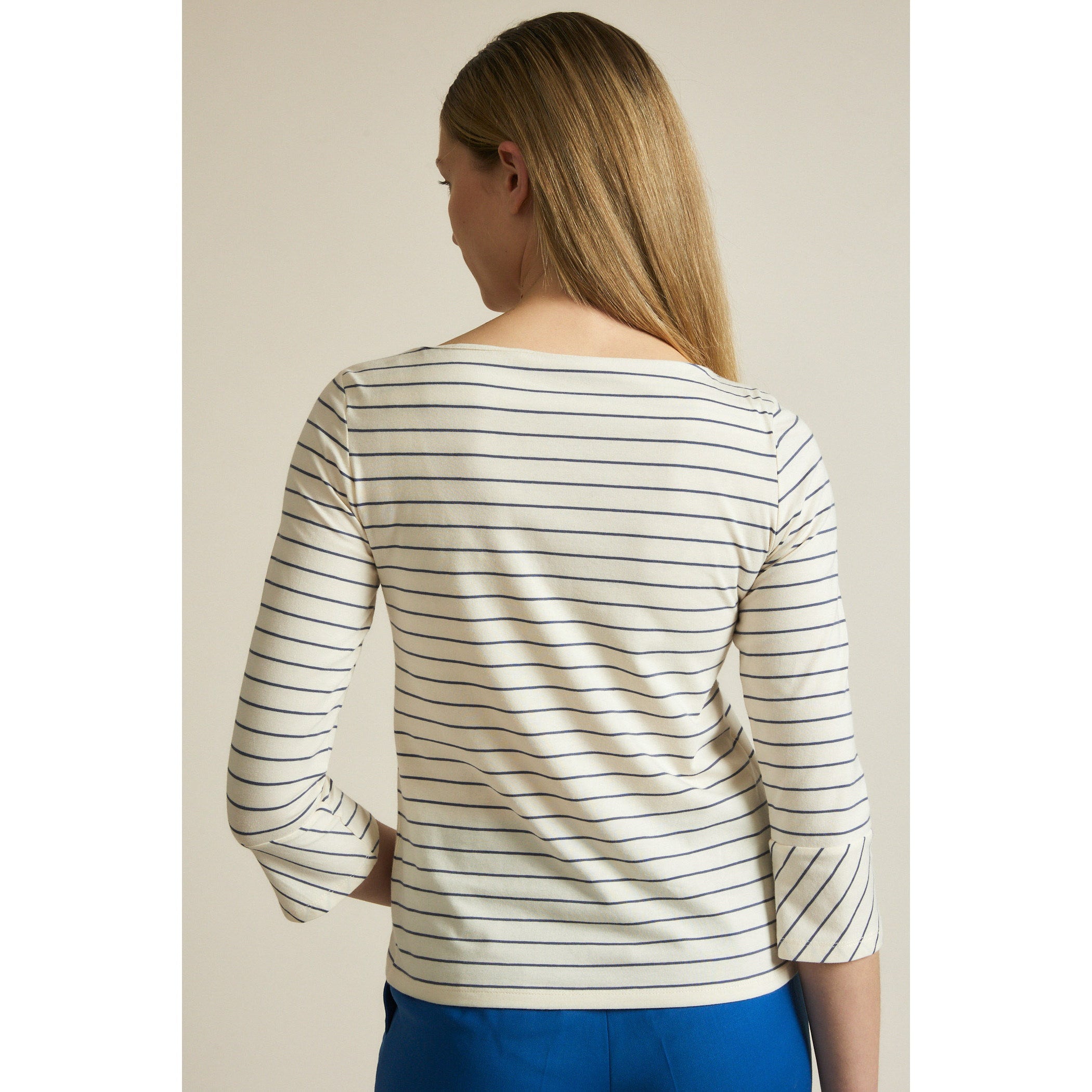 U-Bootshirt Streifen 3/4 Arm
