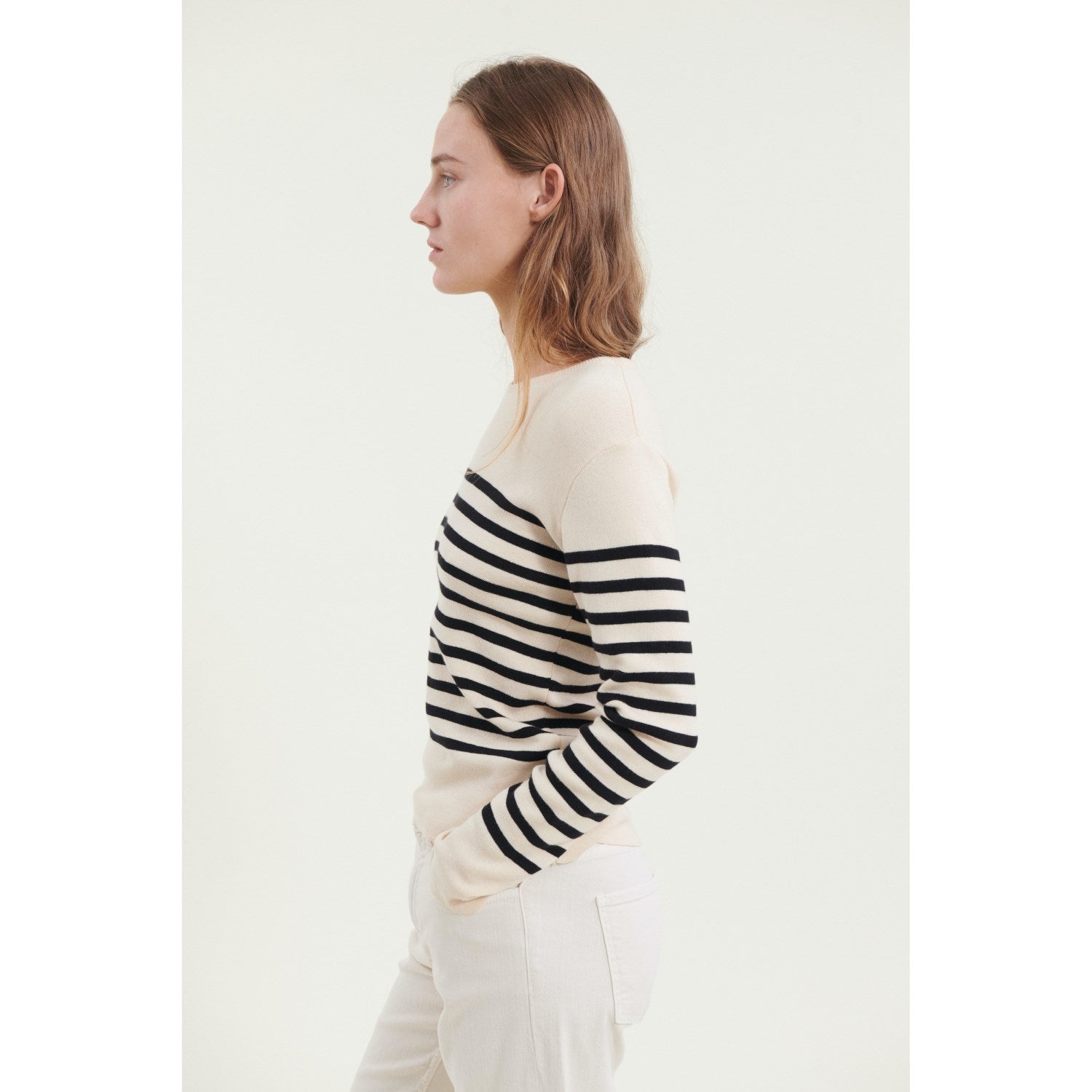 Gestreiftes Langarmshirt ELLA aus Bio-Baumwolle