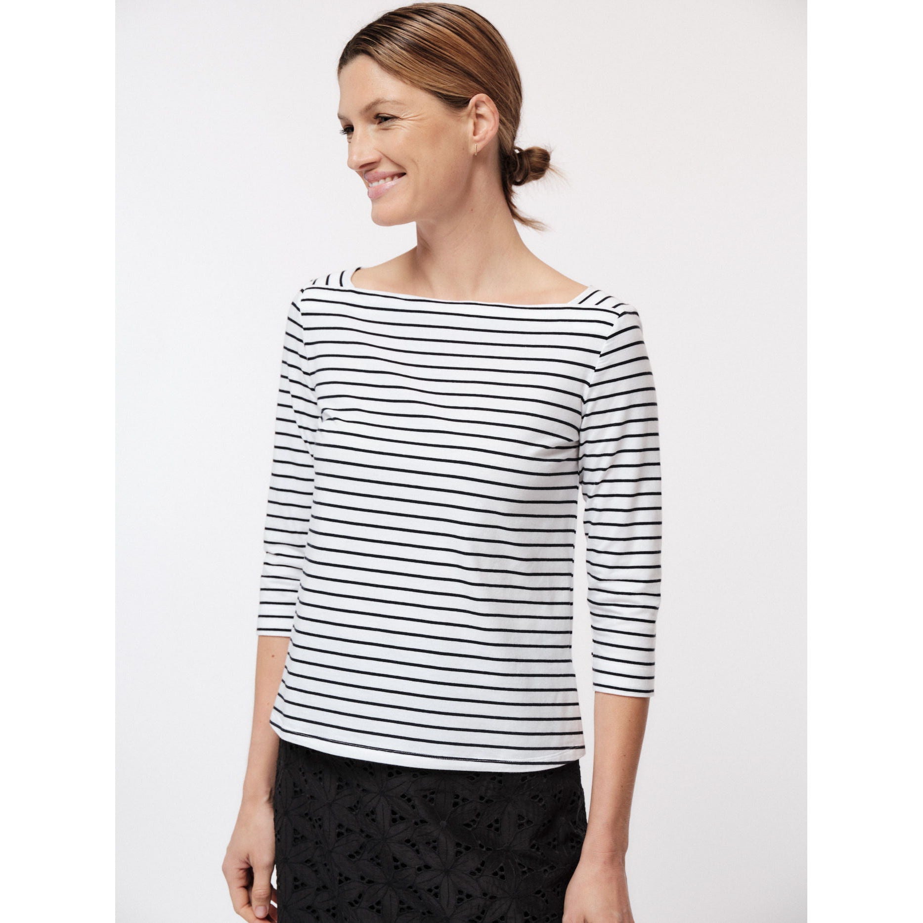 U-Boot Shirt mit Streifen aus Bio-Baumwolle