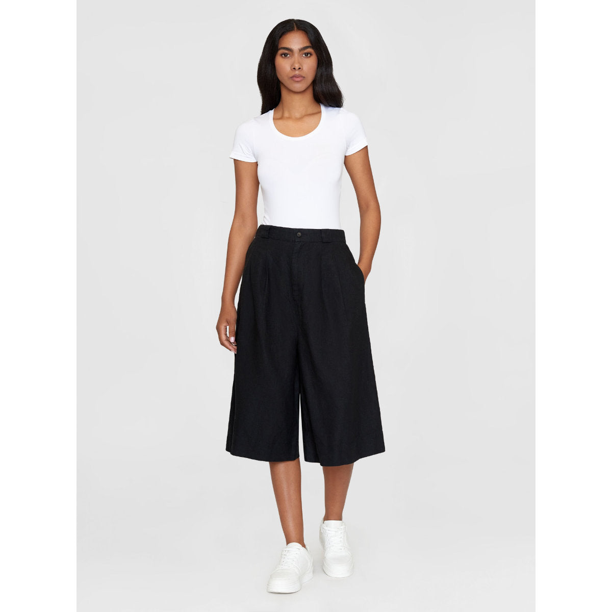High-Waist Culotte EVE aus Bio-Leinen
