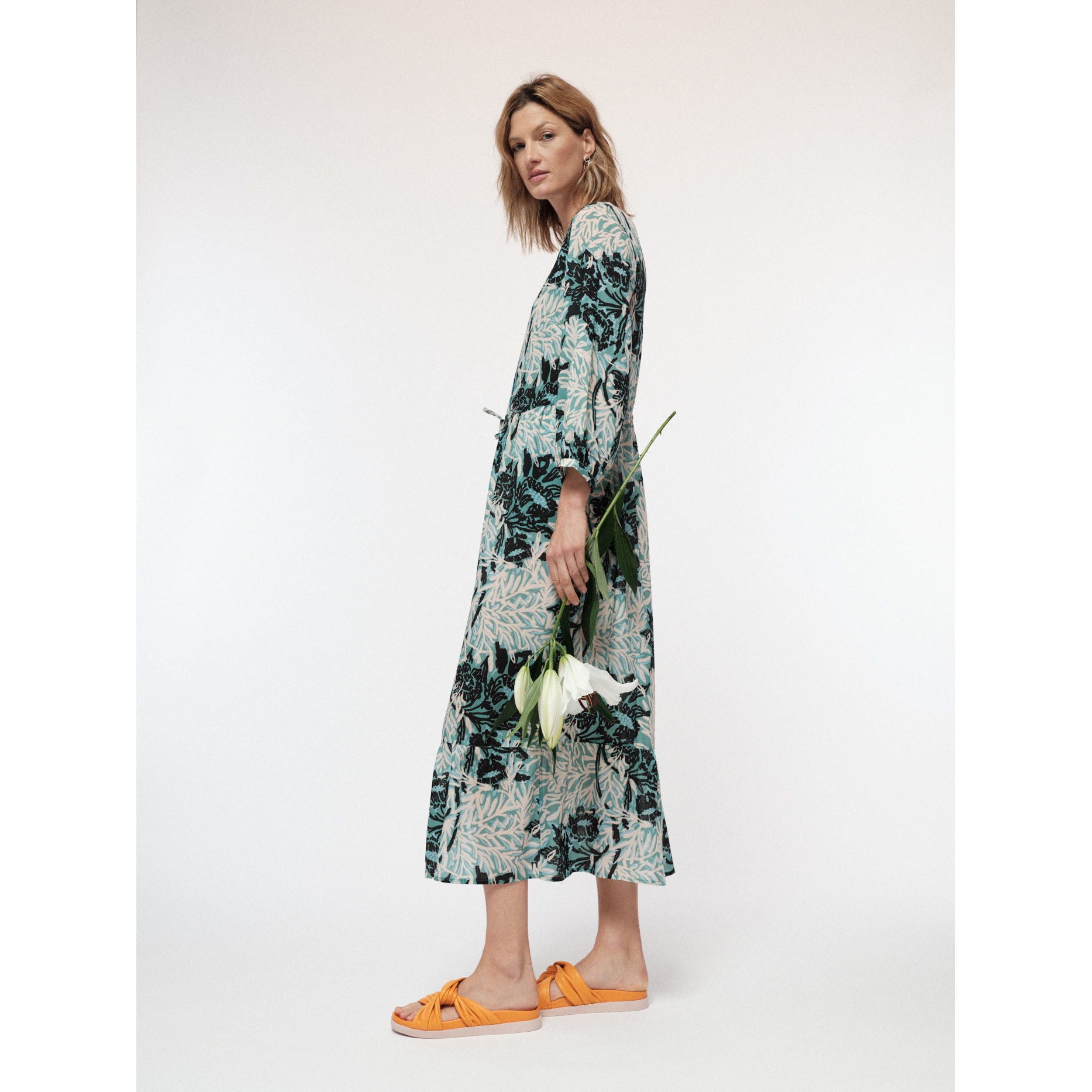 Midikleid Print VINTAGE FLOWER aus TENCEL™
