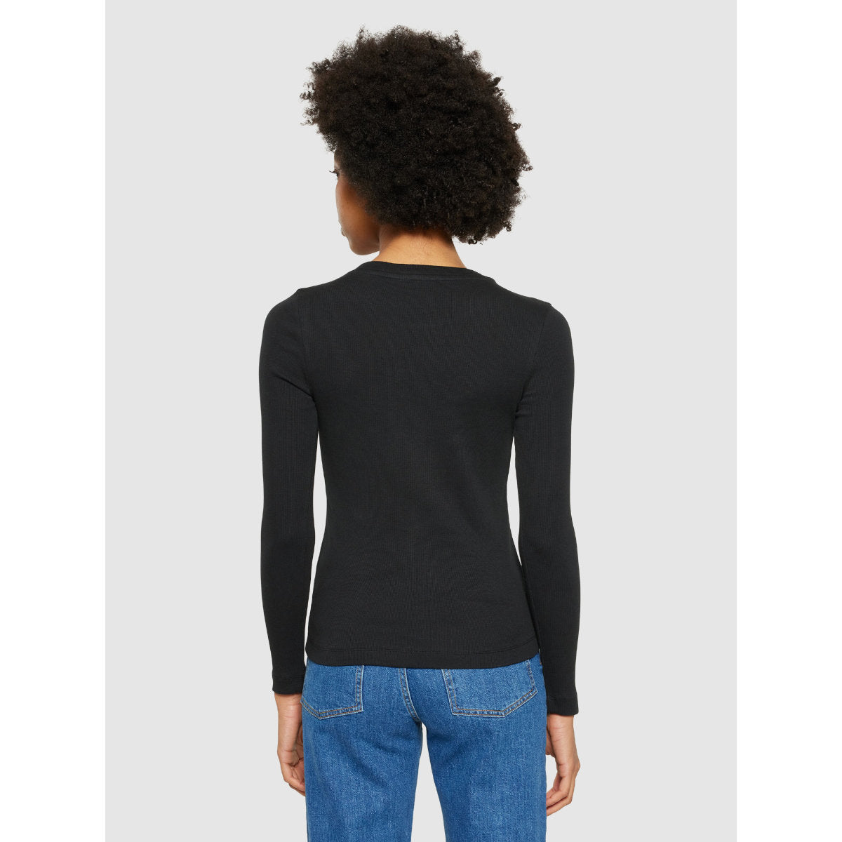 Langarmshirt RIB SCOOP NECK aus Bio-Baumwolle