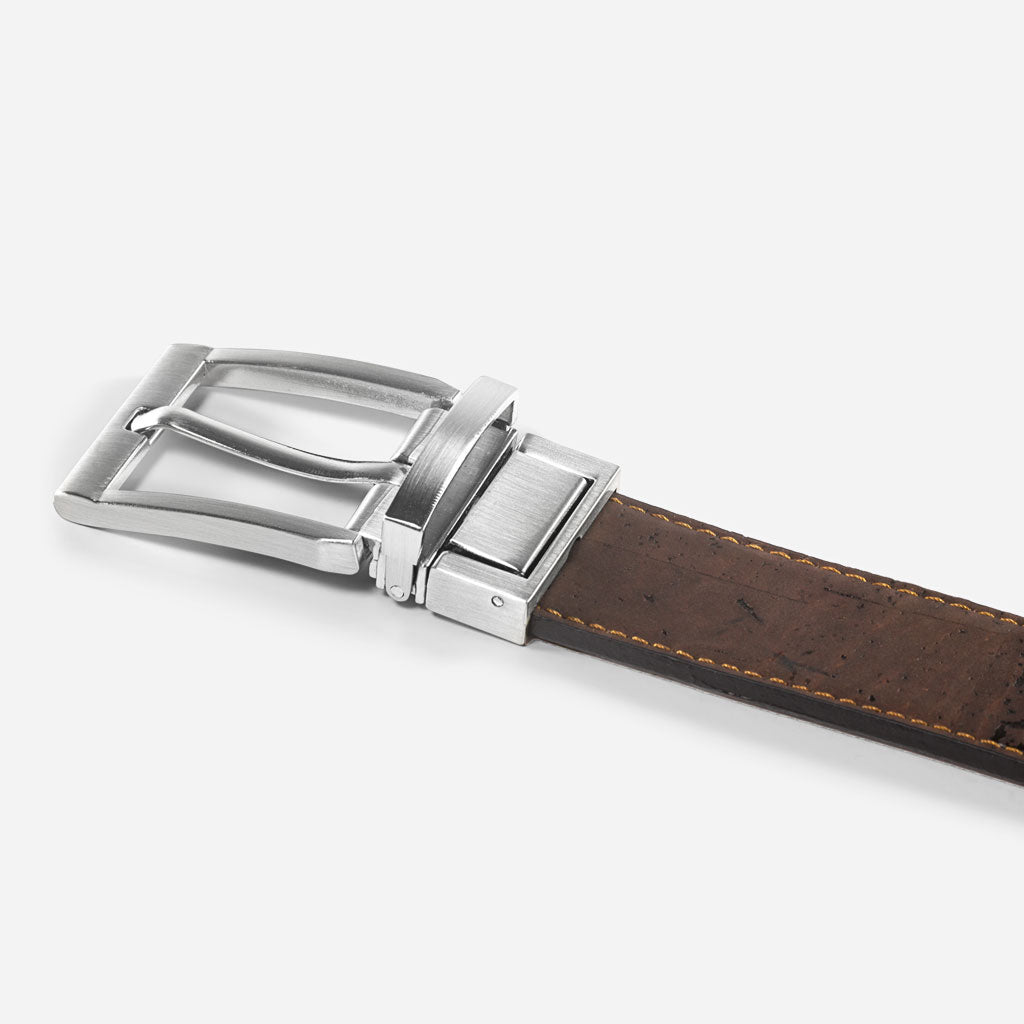 Kork Gürtel 3cm Wendbar 271 Schwarz/Braun