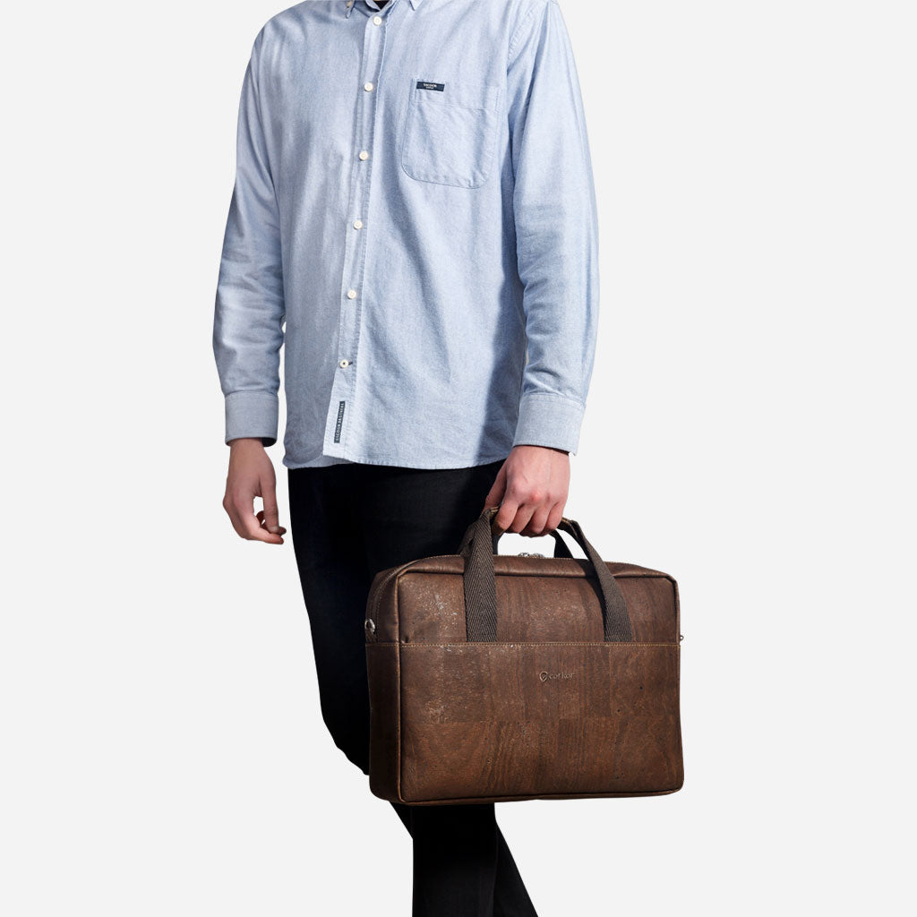 Kork Briefcase Akten-/Laptop-Tasche