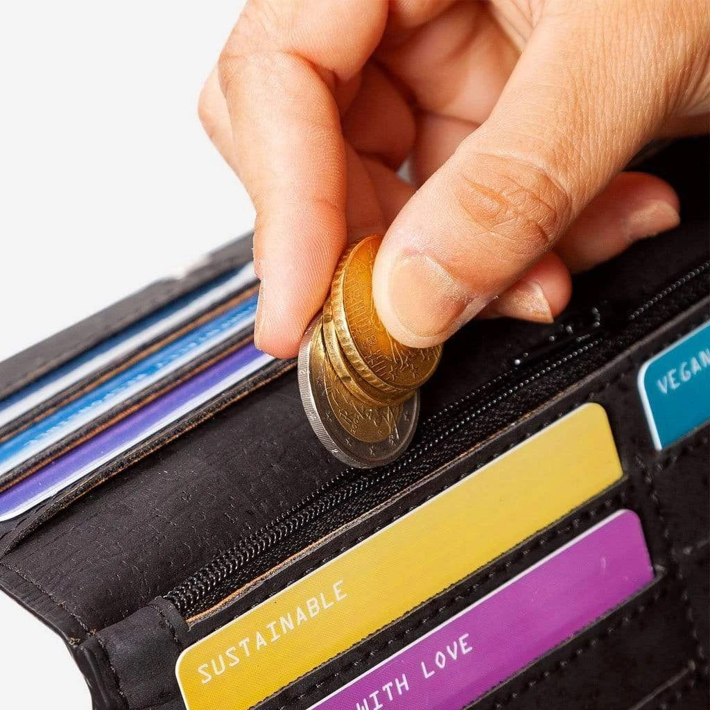 Kork Langes Portemonnaie Slim