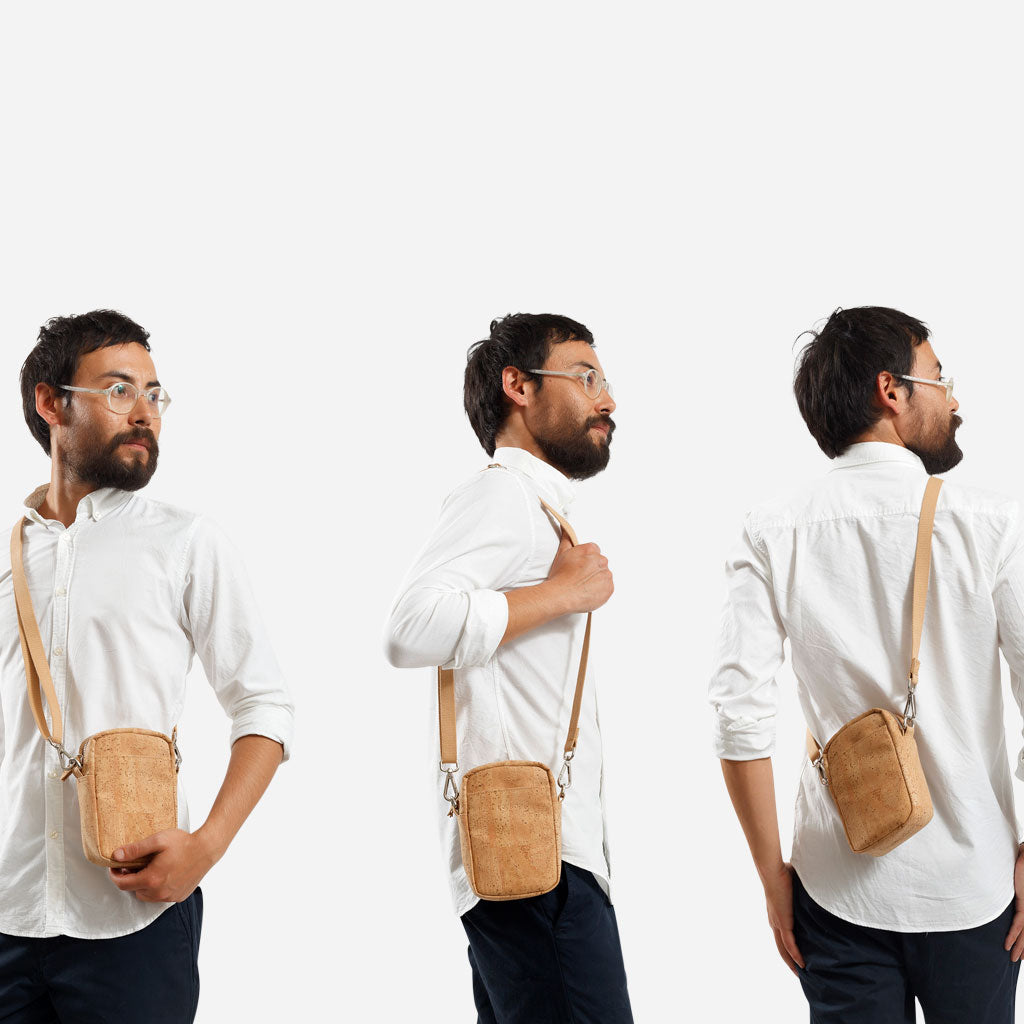 Kork Vertical Crossbody Tasche