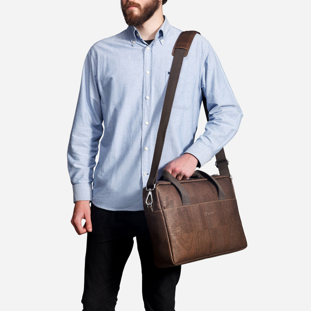 Kork Briefcase Akten-/Laptop-Tasche