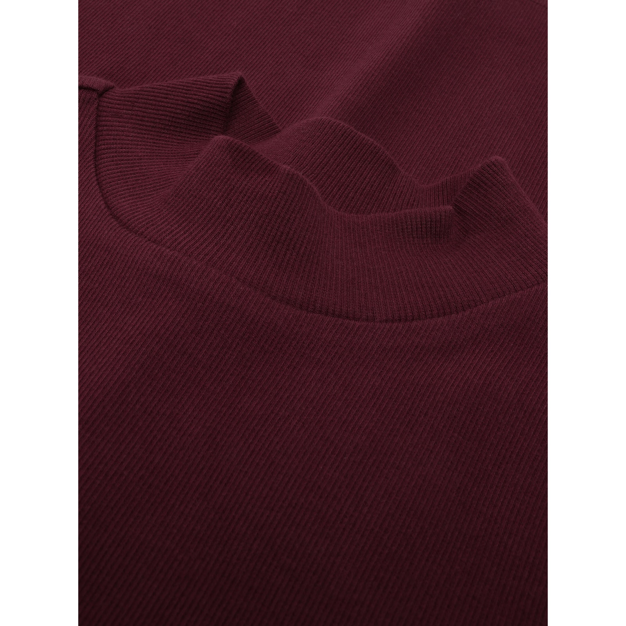Rib Langarm Shirt HIGH NECK aus Bio-Baumwolle