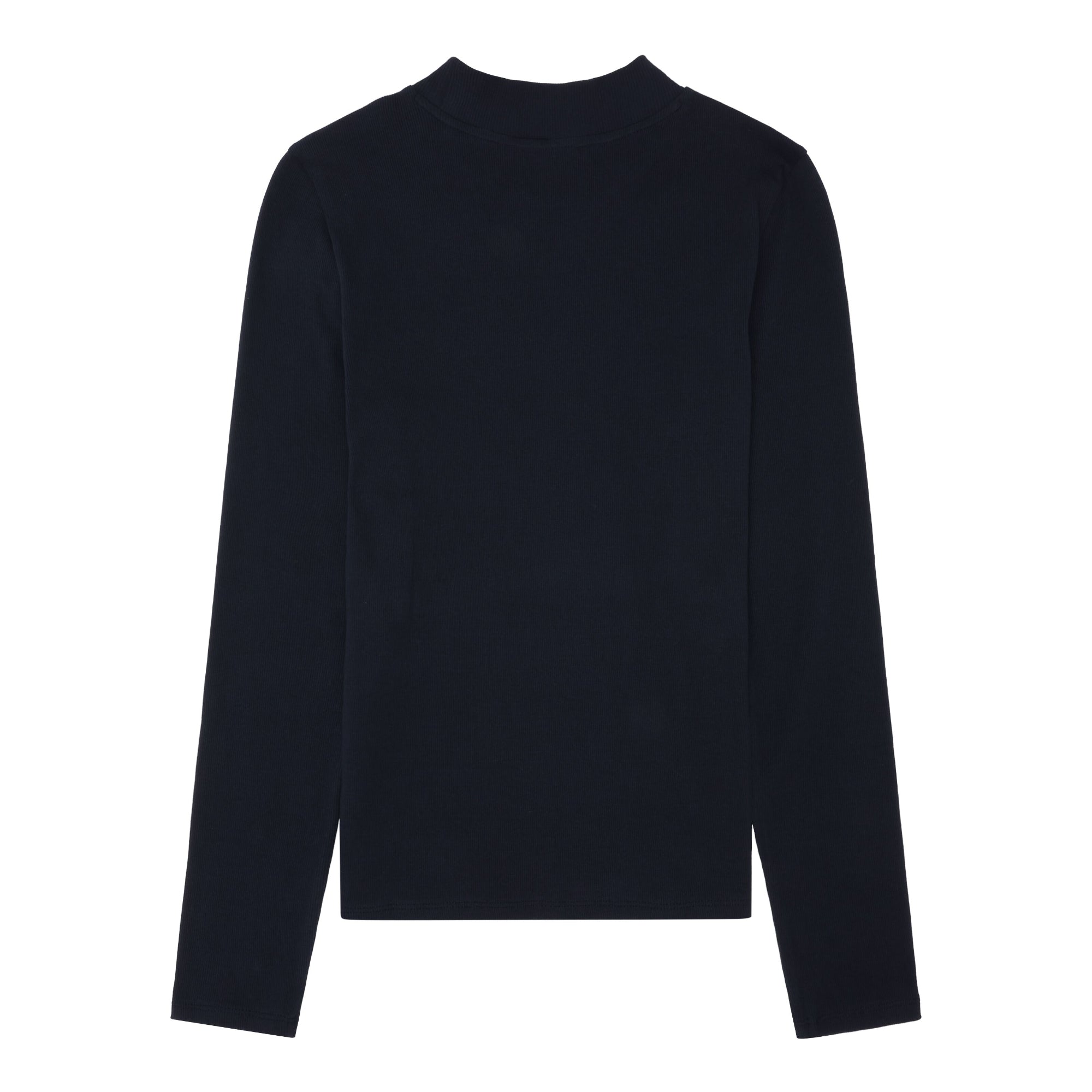 Rib Langarm Shirt HIGH NECK aus Bio-Baumwolle