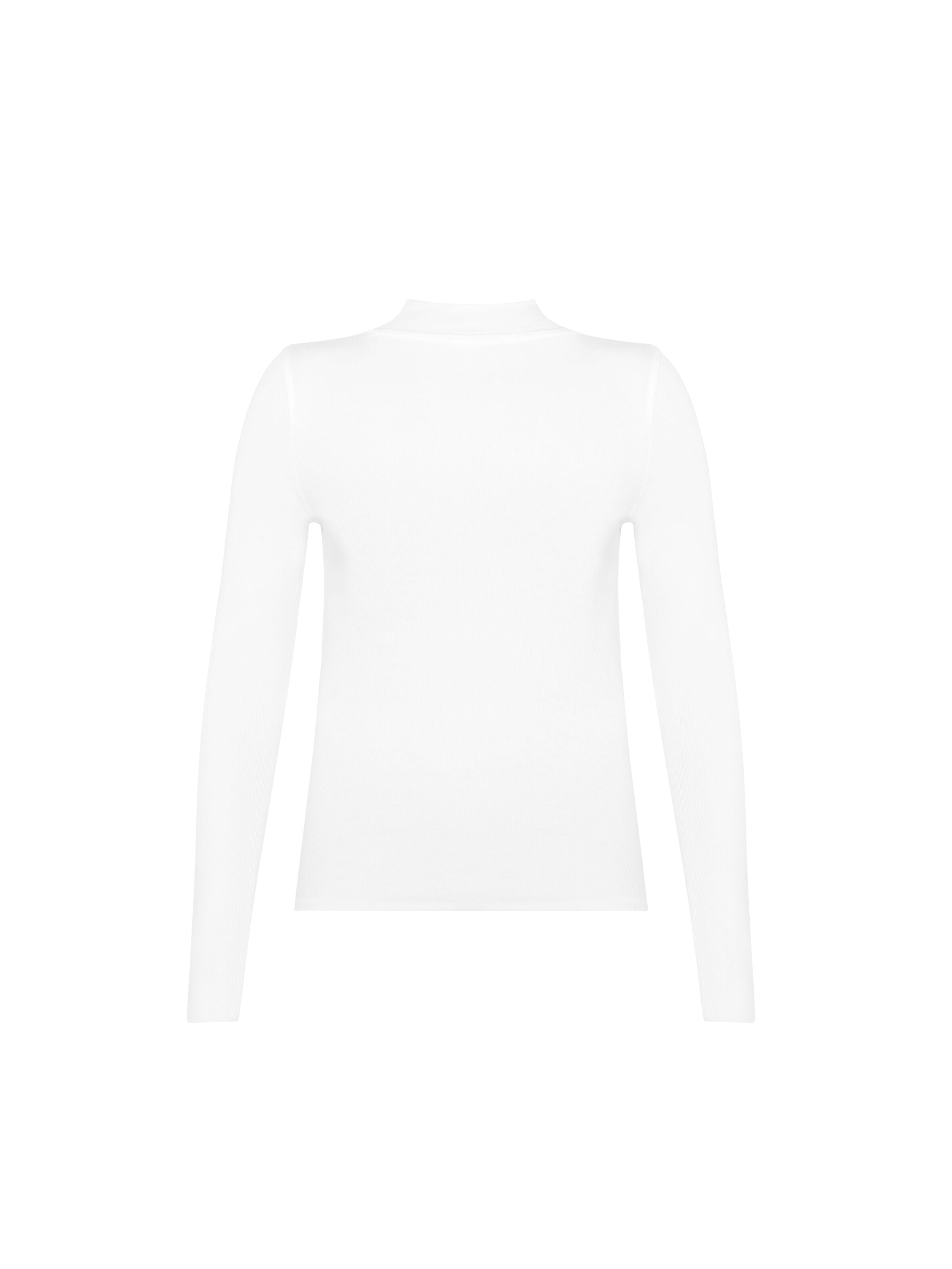 Rib Langarm Shirt HIGH NECK aus Bio-Baumwolle