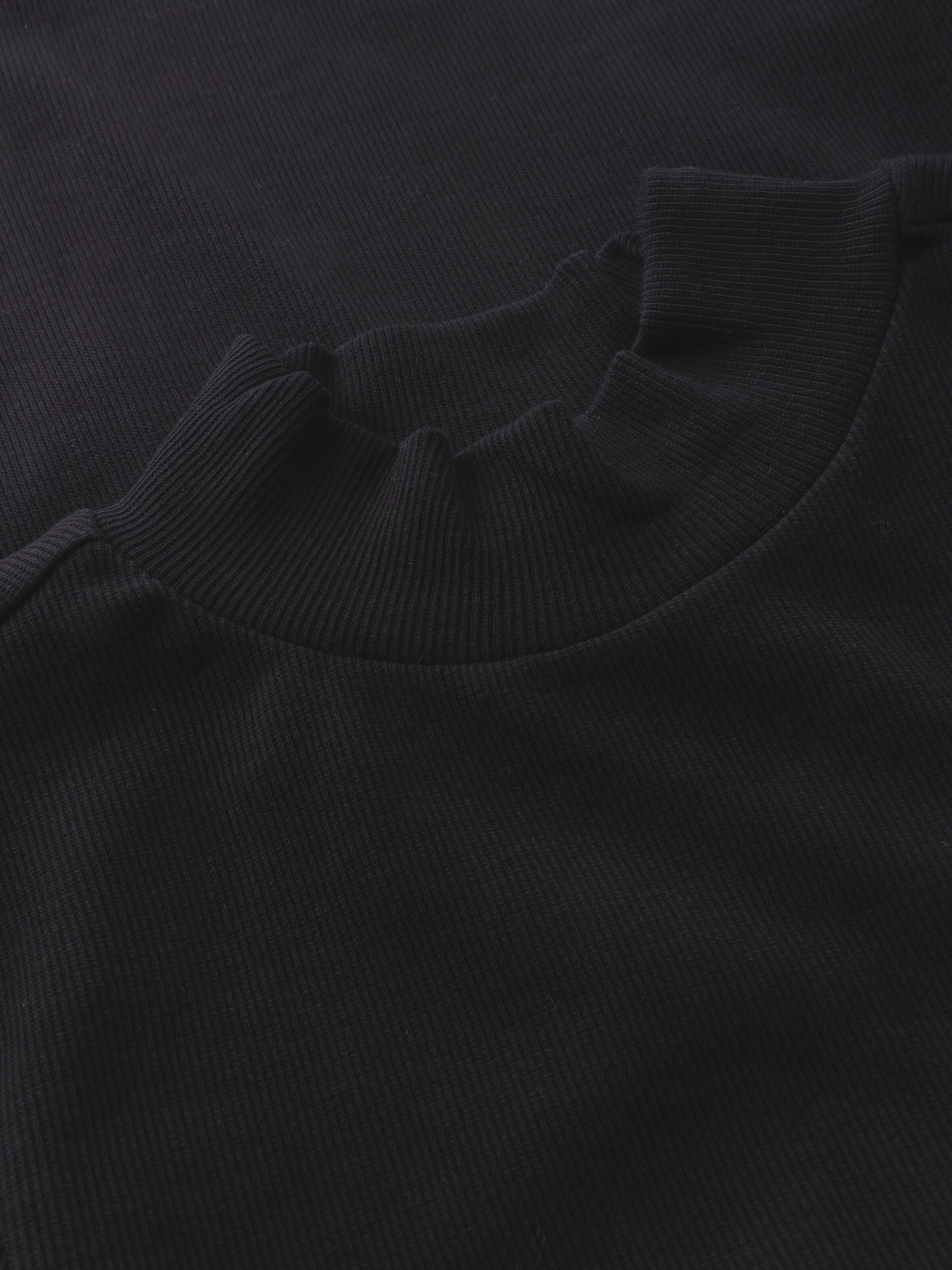 Rib Langarm Shirt HIGH NECK aus Bio-Baumwolle