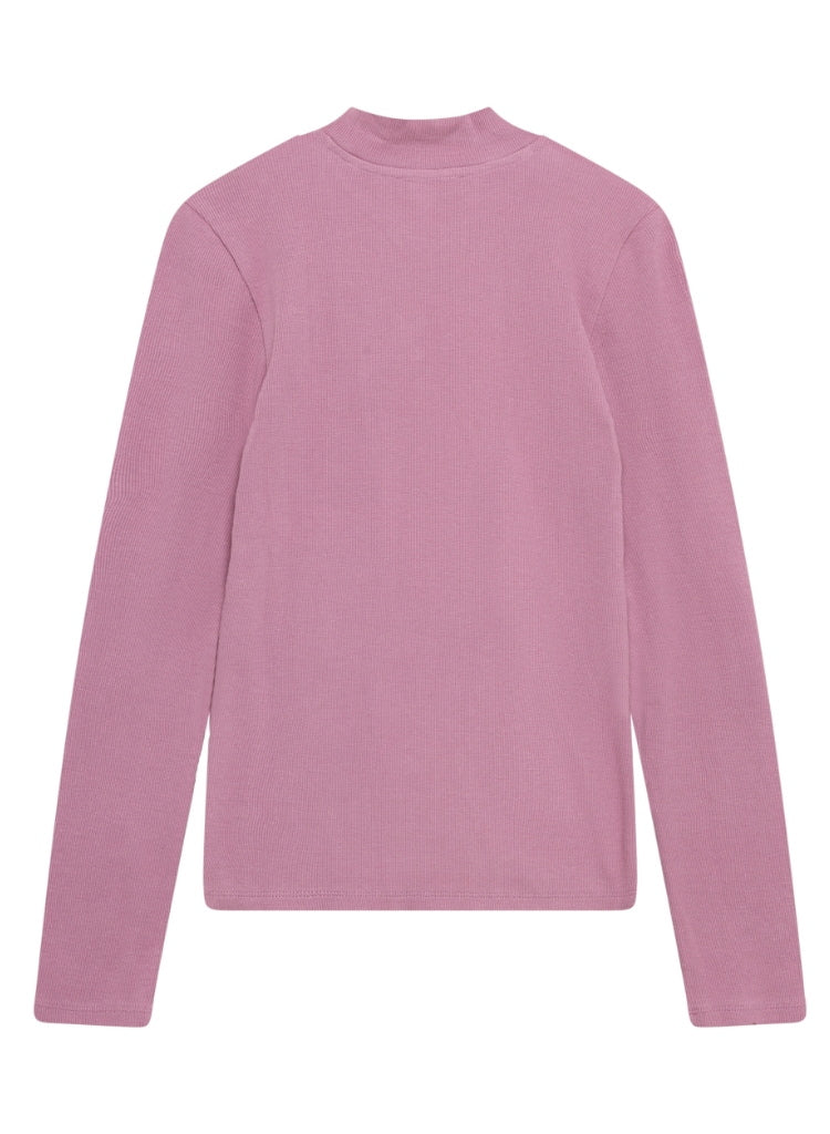 Rib Langarm Shirt HIGH NECK aus Bio-Baumwolle