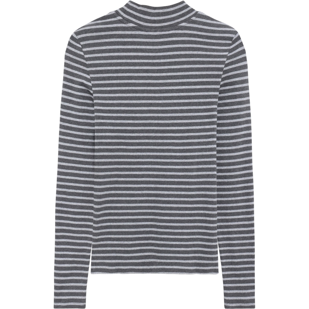 Rib Langarm Shirt HIGH NECK aus Bio-Baumwolle