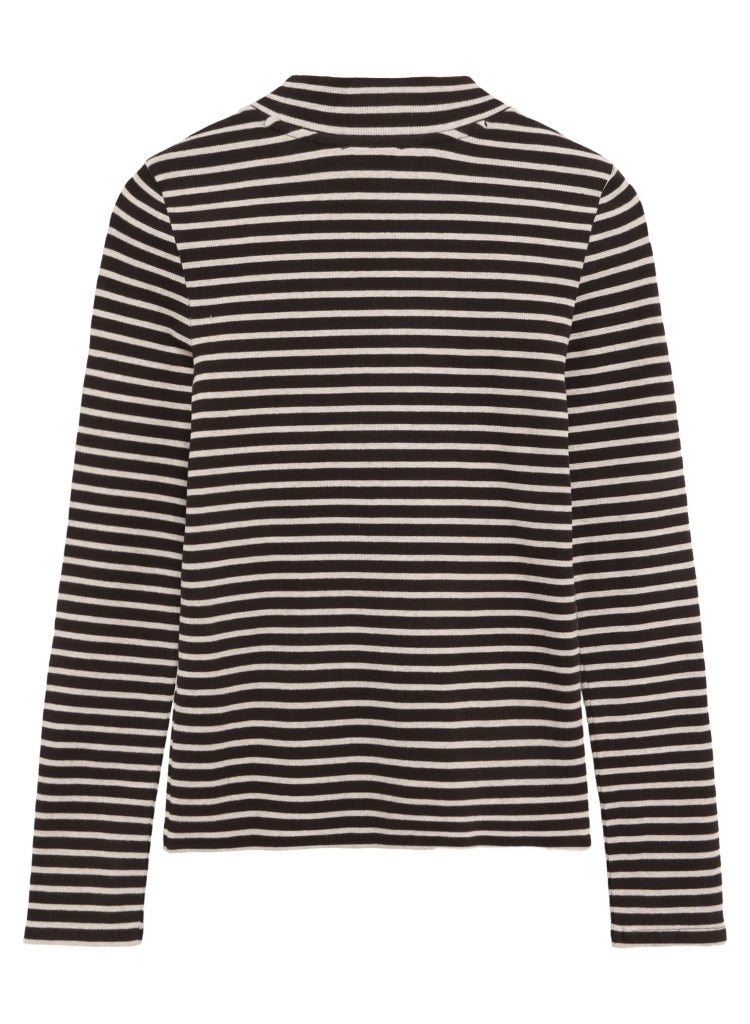 Rib Langarm Shirt HIGH NECK aus Bio-Baumwolle