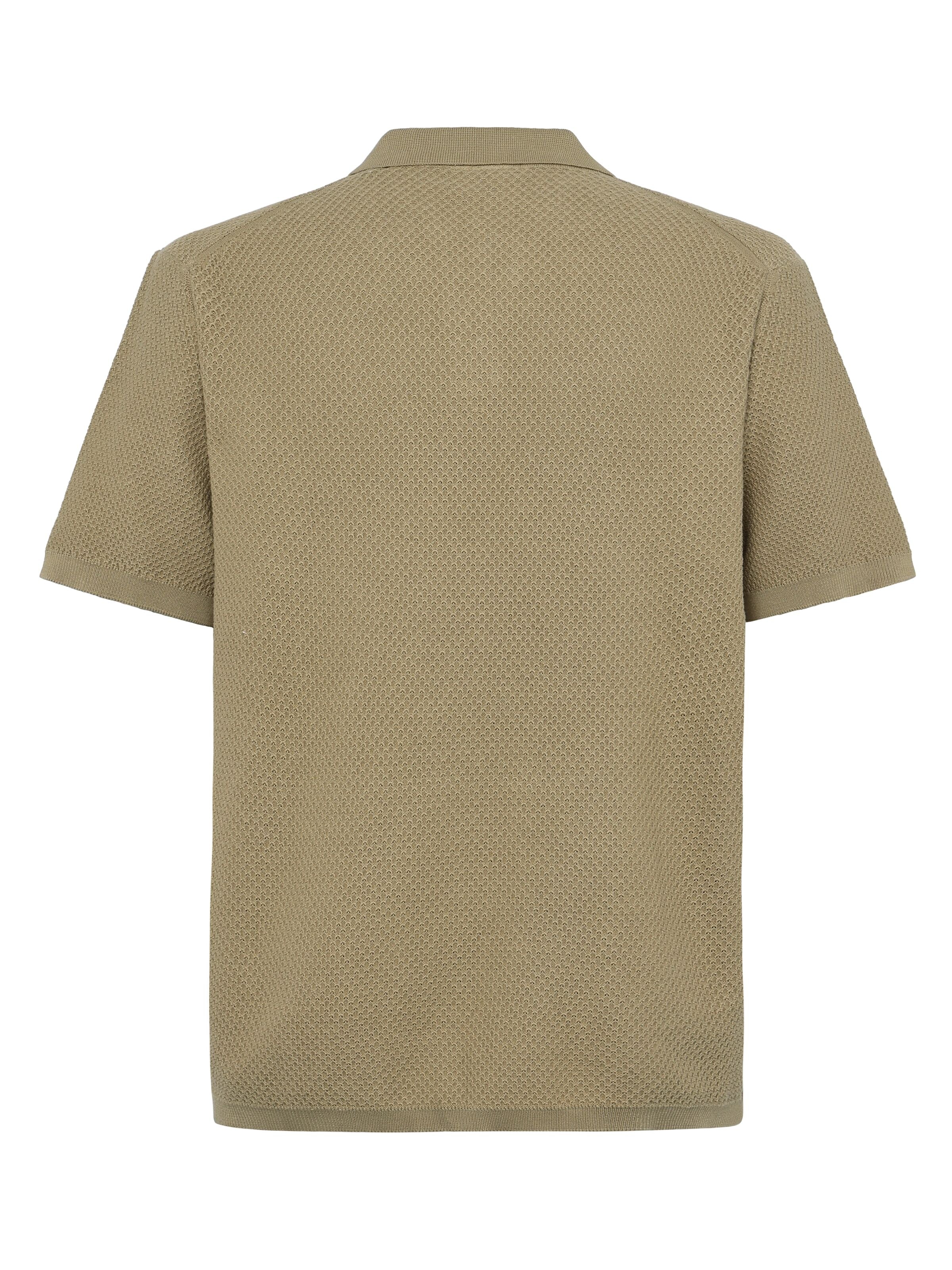 Lockeres gestricktes Poloshirt aus Bio-Baumwolle