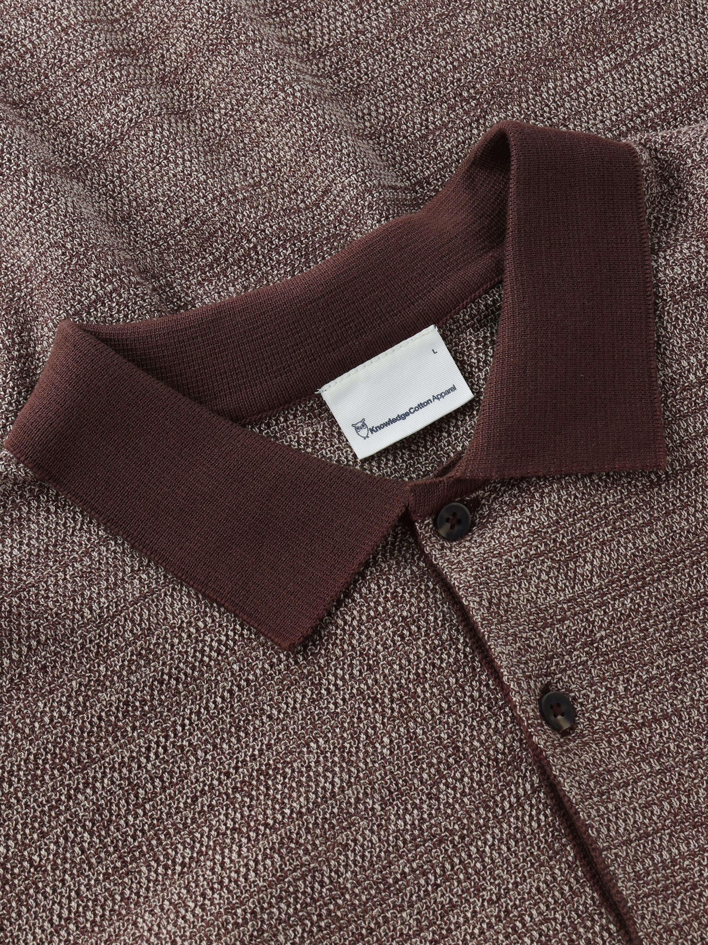 Gestricktes Kurzarm-Poloshirt aus Bio-Baumwolle