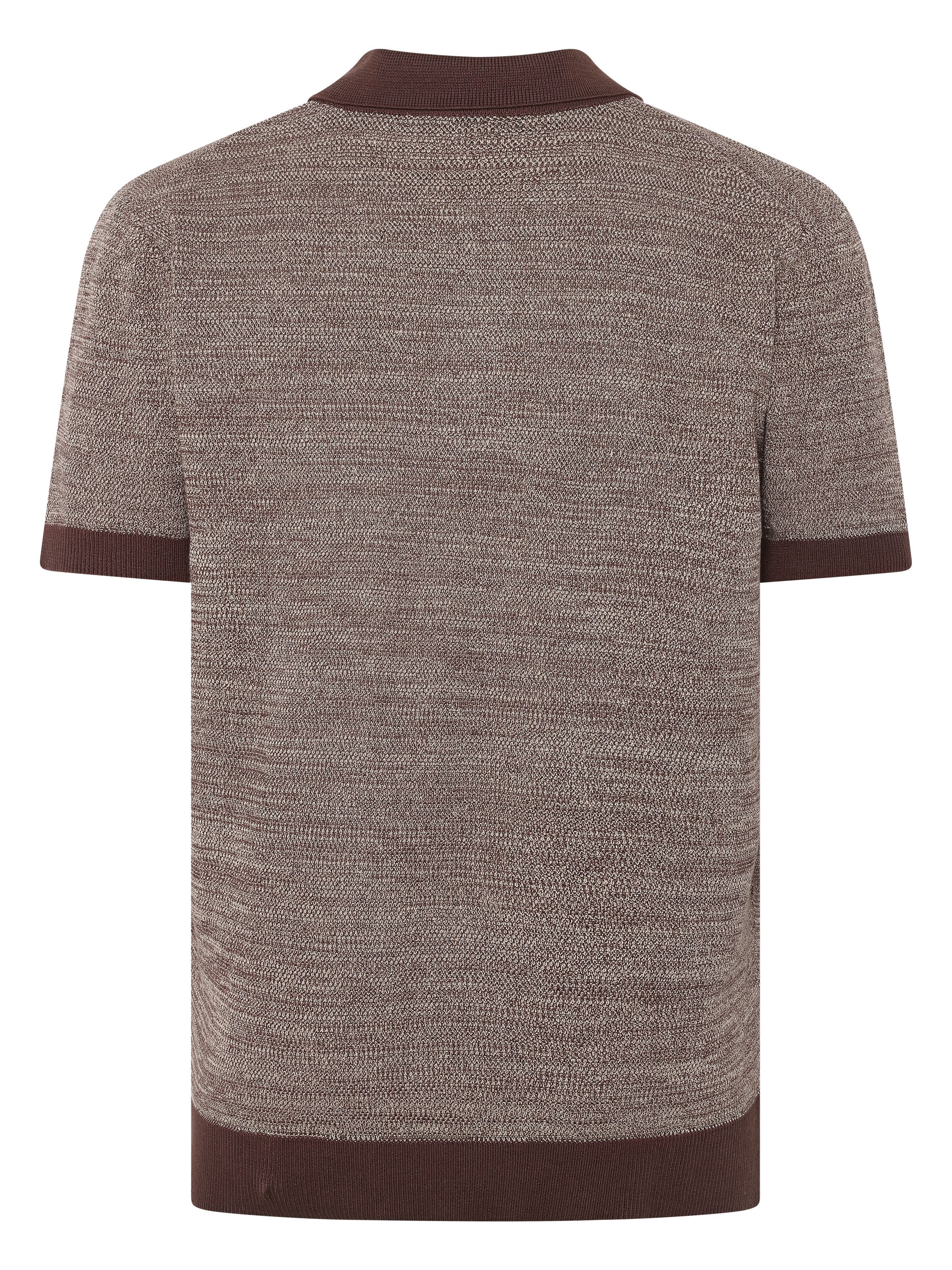 Gestricktes Kurzarm-Poloshirt aus Bio-Baumwolle