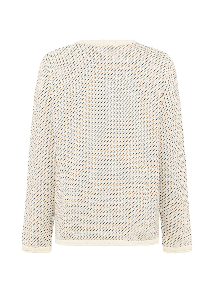 Strickpullover Jacquard crew neck knit aus Bio-Baumwolle ROC/GOTS/Vegan