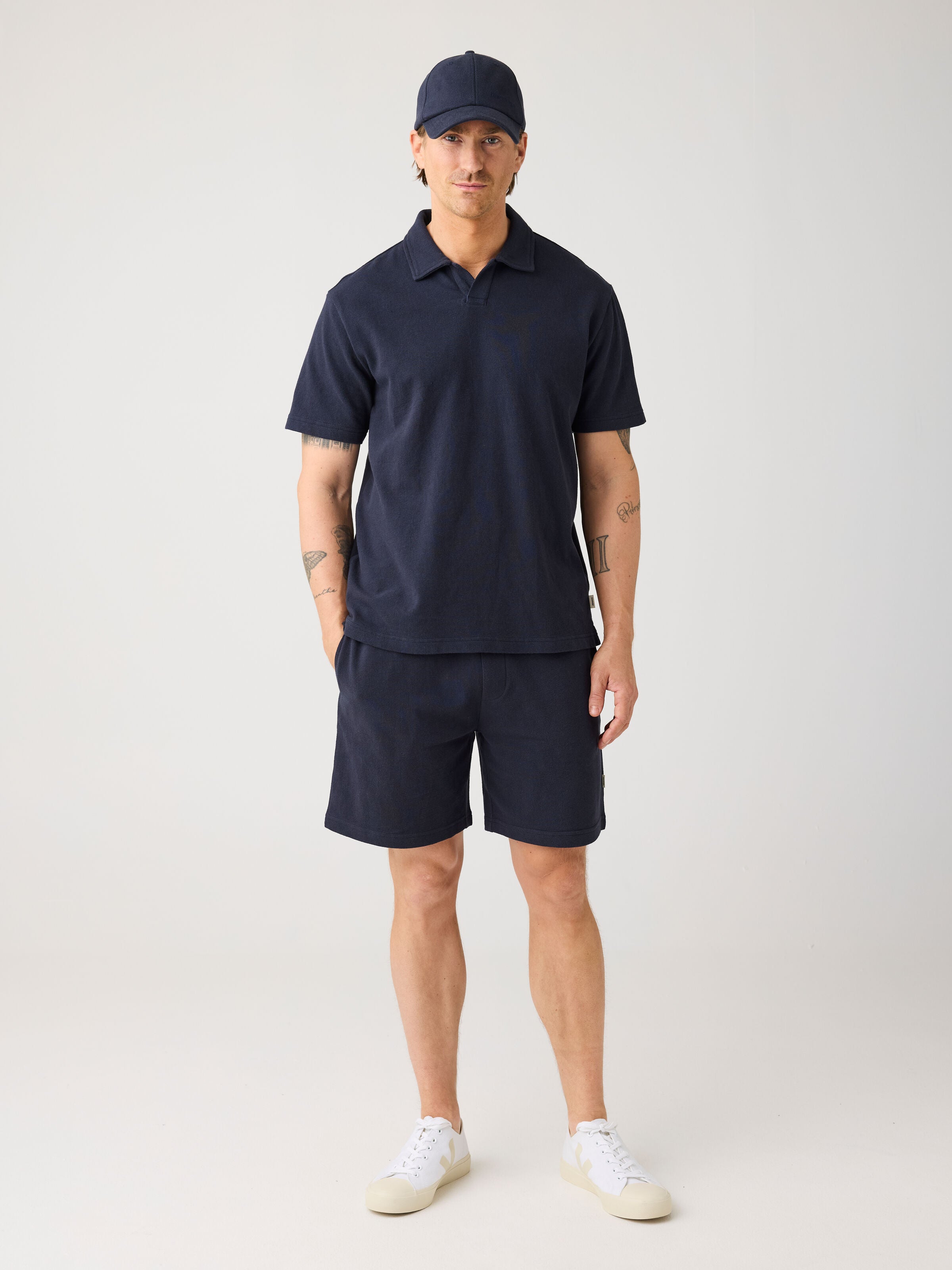Lockere Bouclé-Shorts FIG aus Bio-Baumwolle