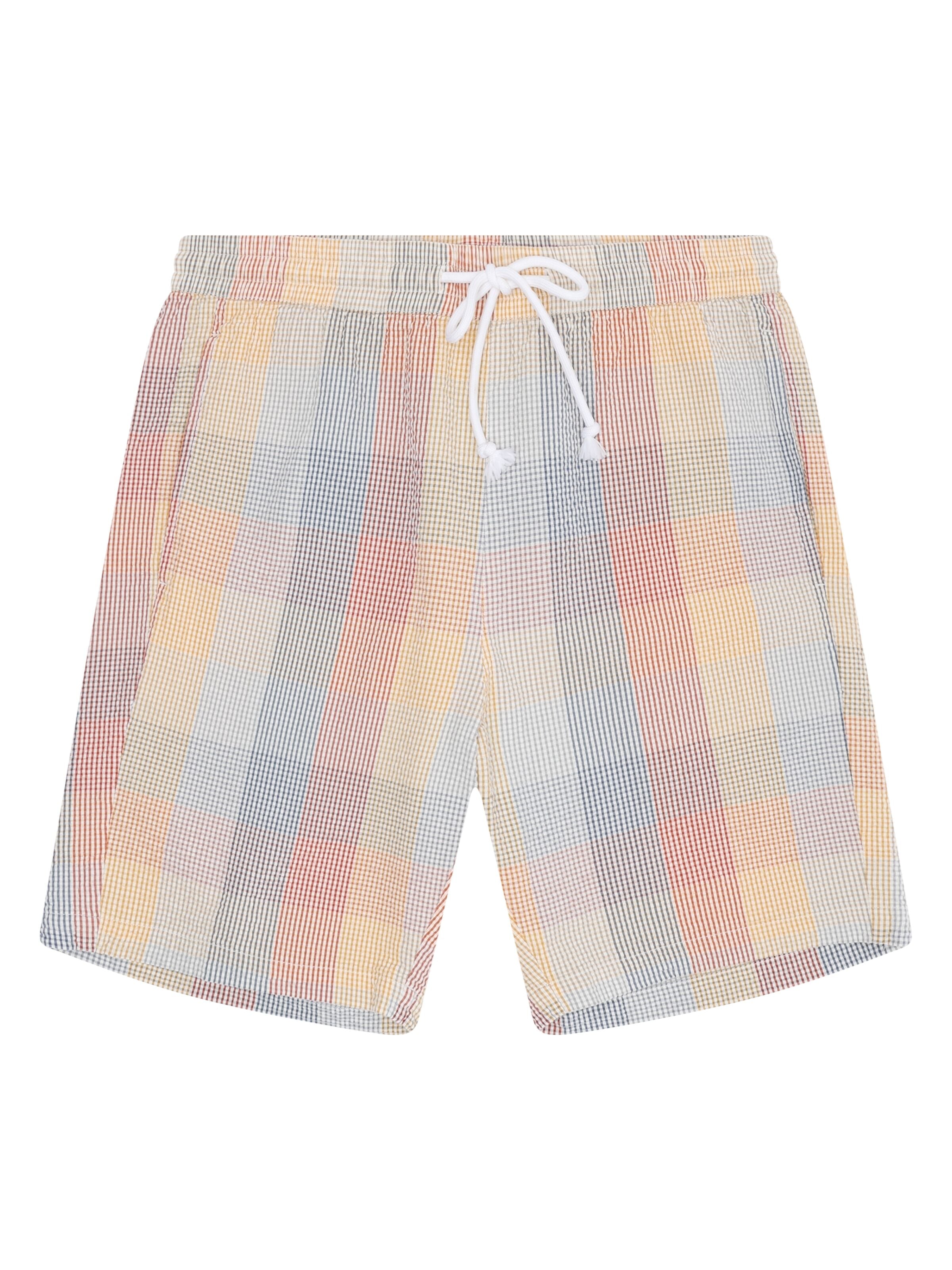 Lockere Seersucker-Shorts FIG aus Bio-Baumwolle