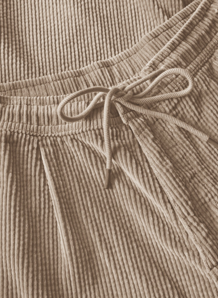 Lockere Cordhose FIG mit Kordelzug aus Bio-Baumwolle