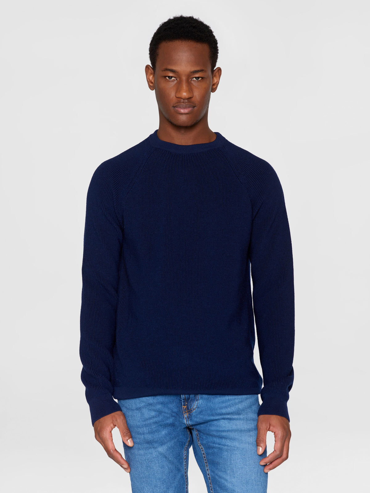 Rundhalsausschnitt-Pullover aus Bio-Merinowolle