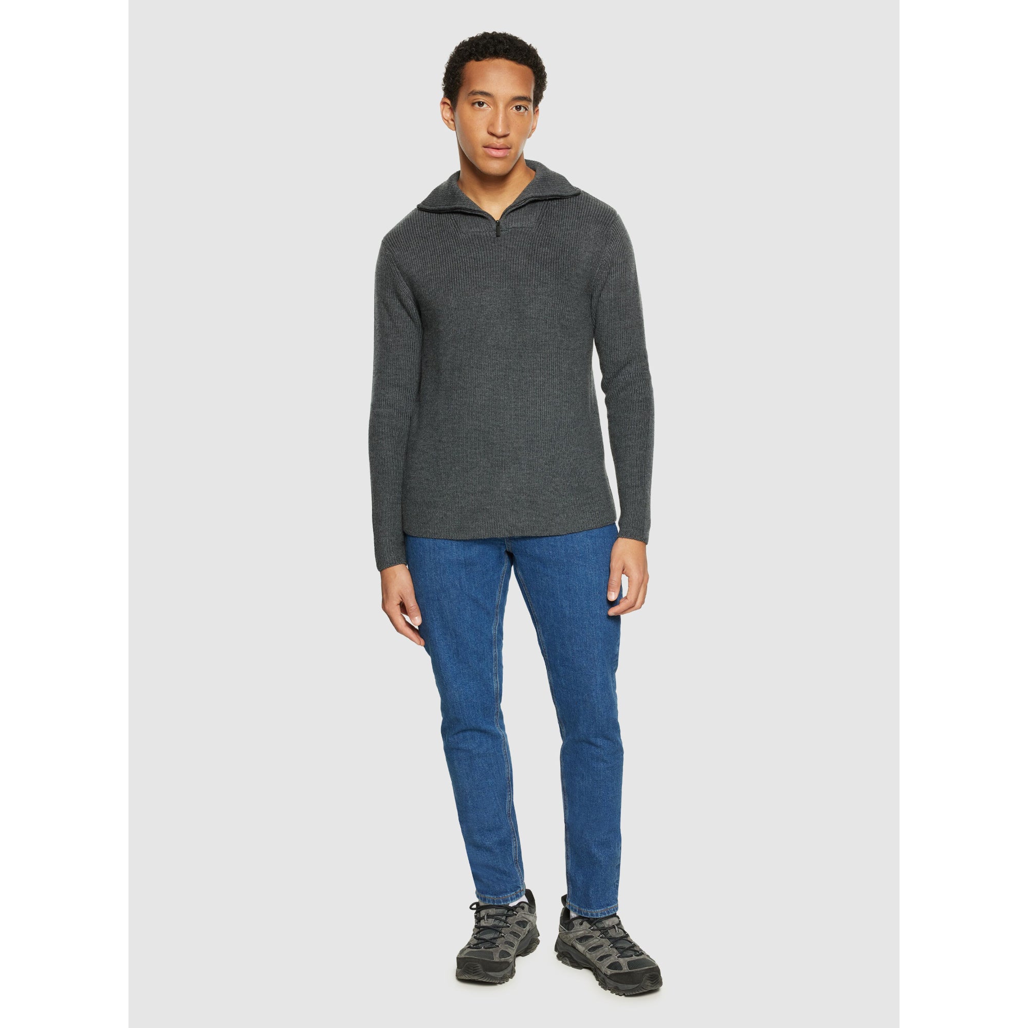 Stricktroyer HALF ZIP aus Merinowolle