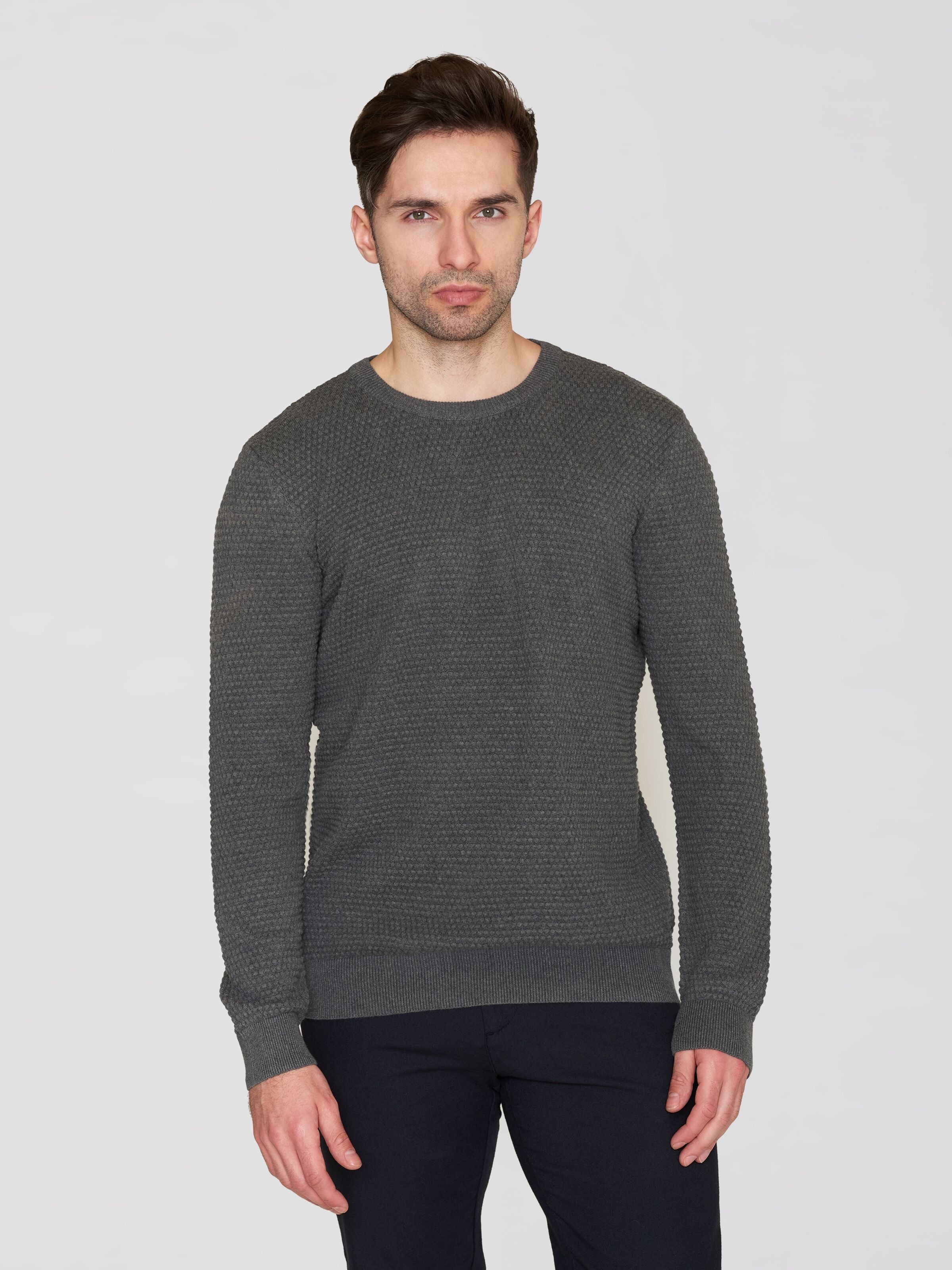 Crewneck Strickpullover VAGN aus Bio-Baumwolle - ROC/GOTS/Vegan