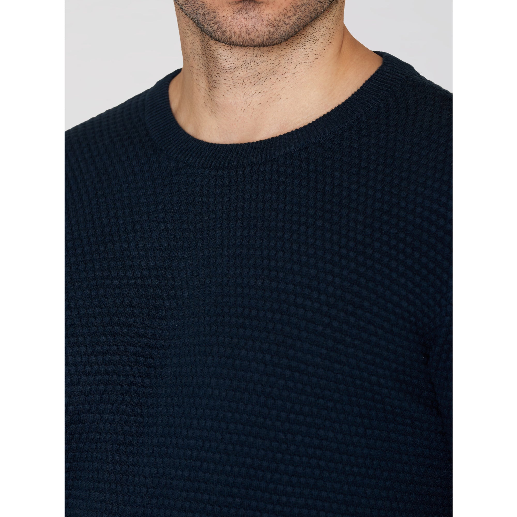 Crewneck Strickpullover VAGN aus Bio-Baumwolle - ROC/GOTS/Vegan