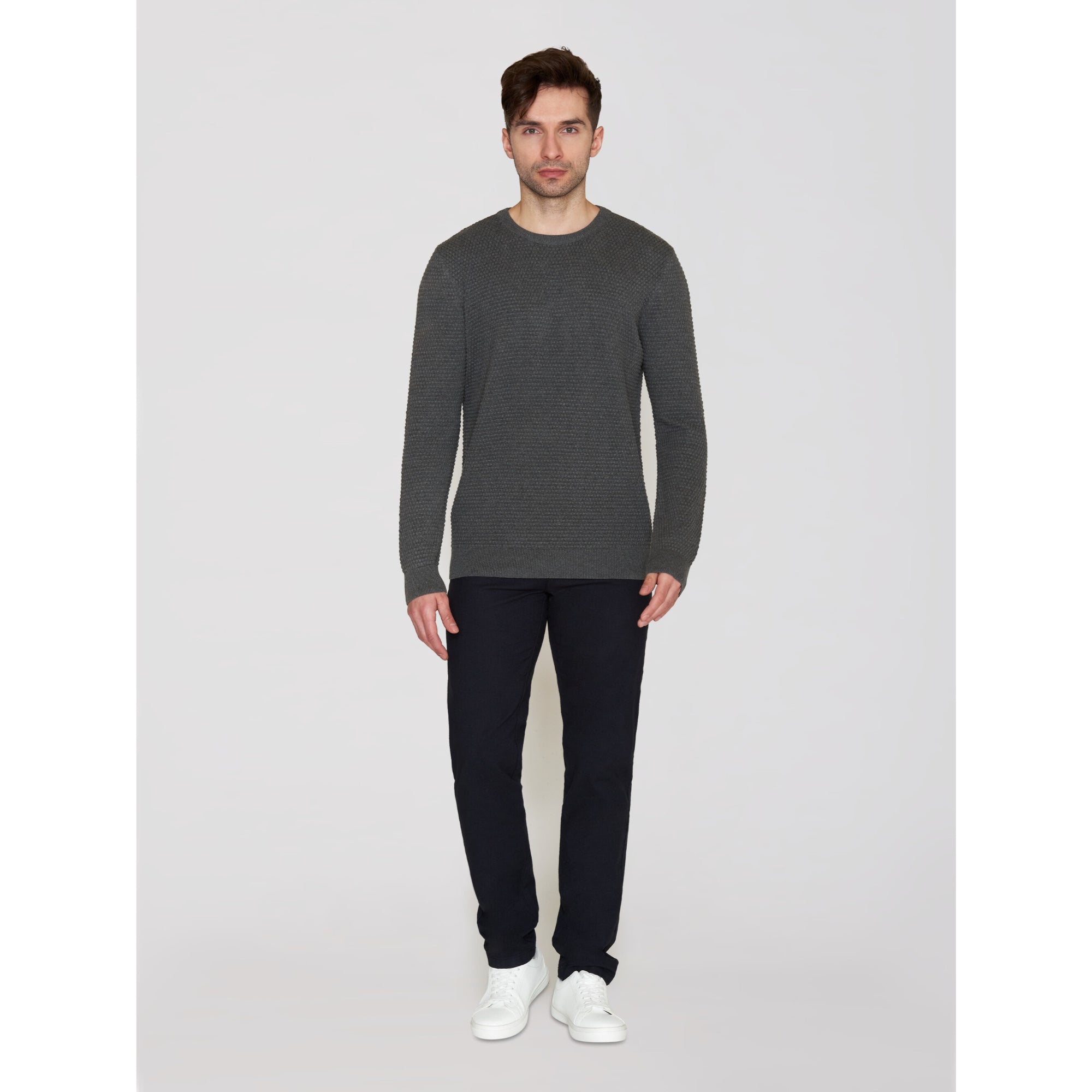 Crewneck Strickpullover VAGN aus Bio-Baumwolle - ROC/GOTS/Vegan