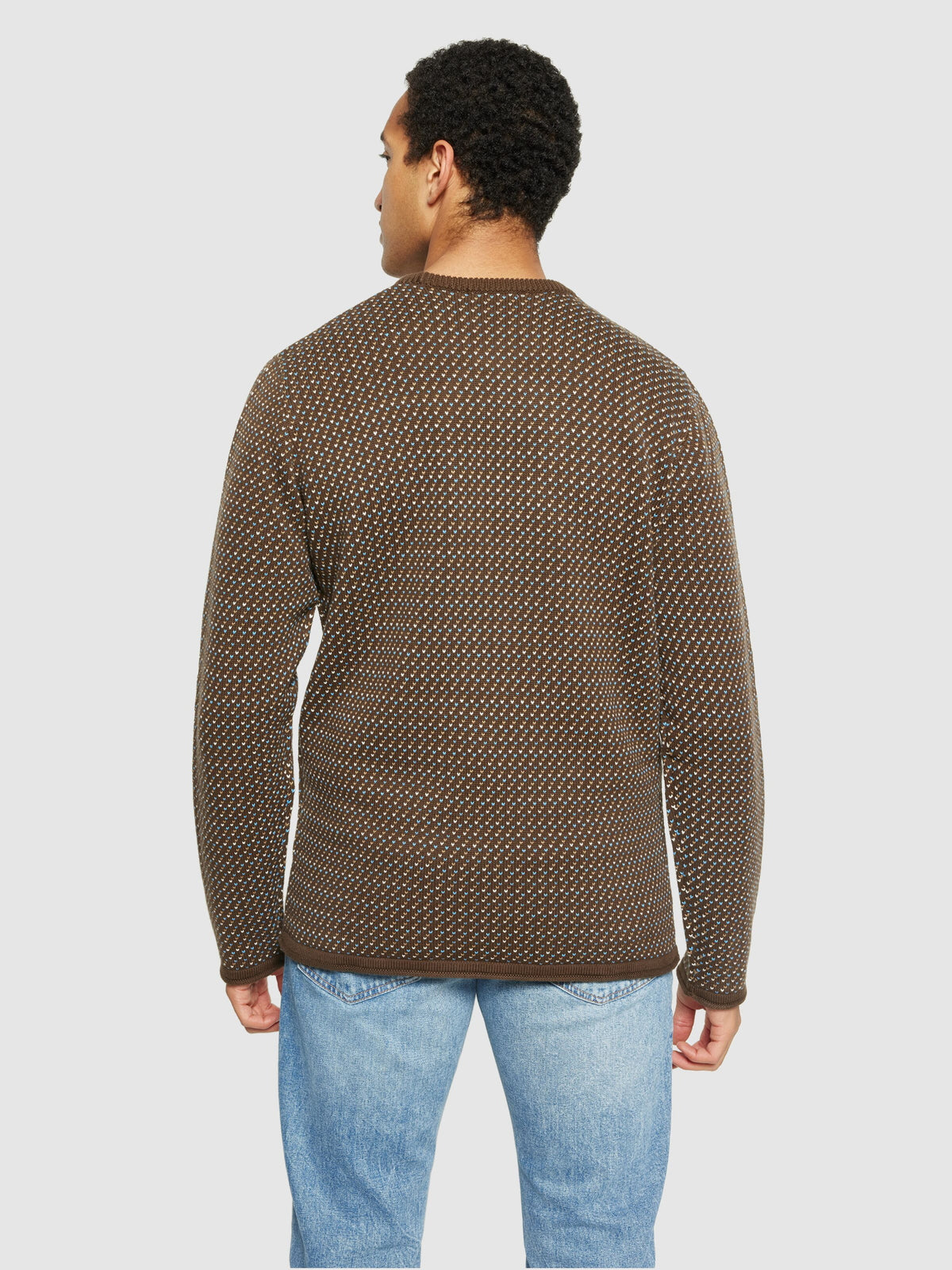 Strickpullover Jacquard crew neck knit aus Bio-Baumwolle ROC/GOTS/Vegan