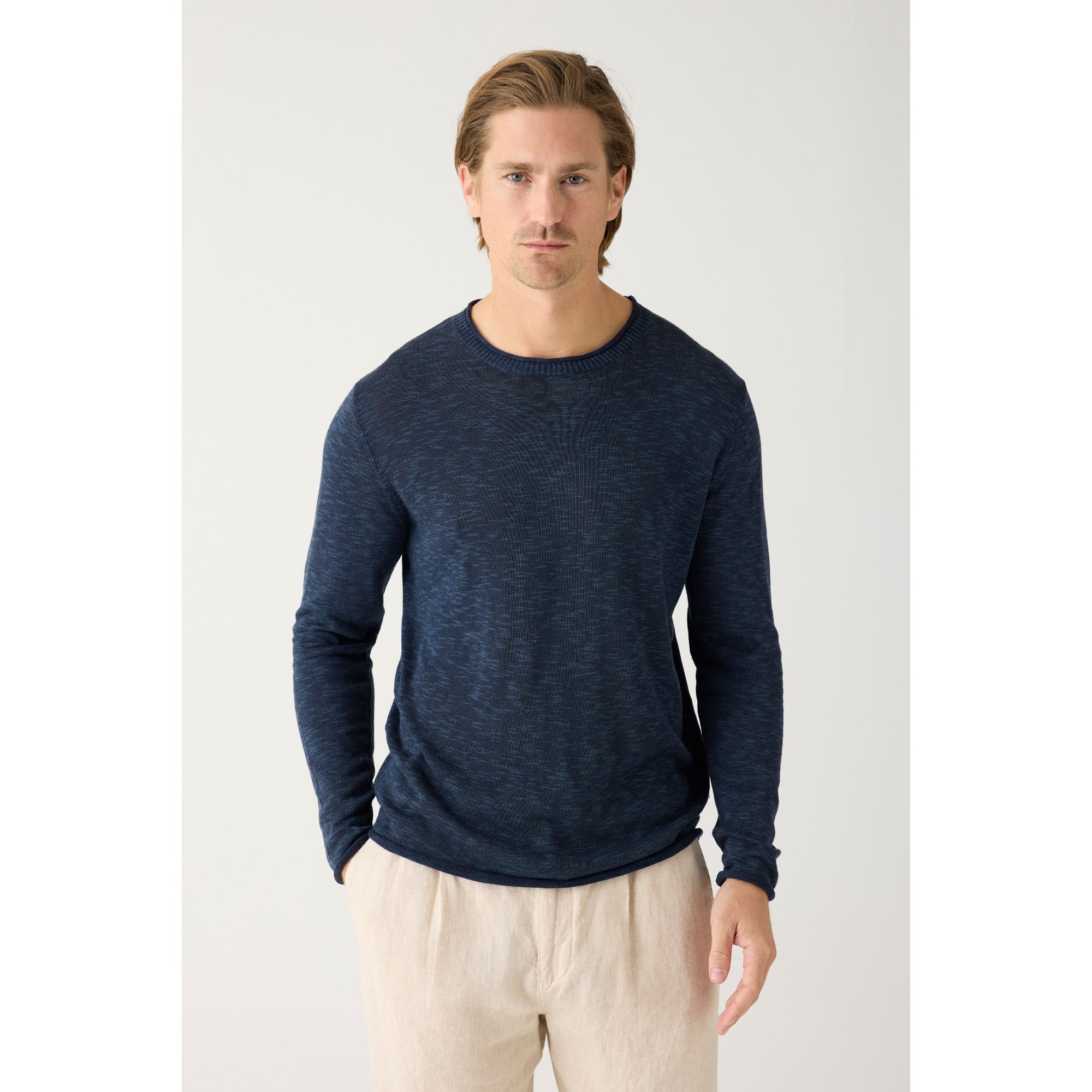 Crew-Neck-Pullover aus Tencel™ Herren
