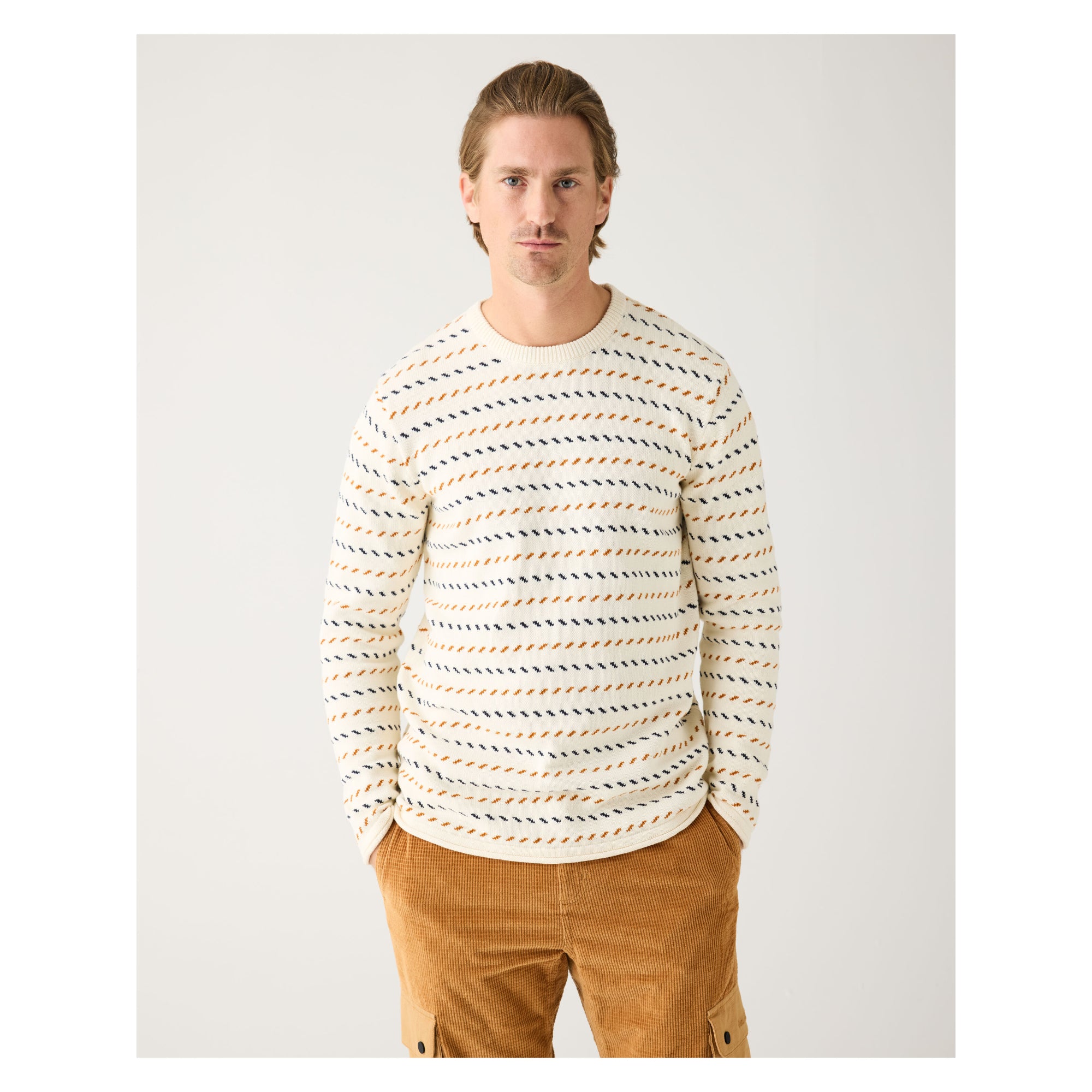 Jacquard Pullover aus Bio-Baumwolle RWS/Vegan