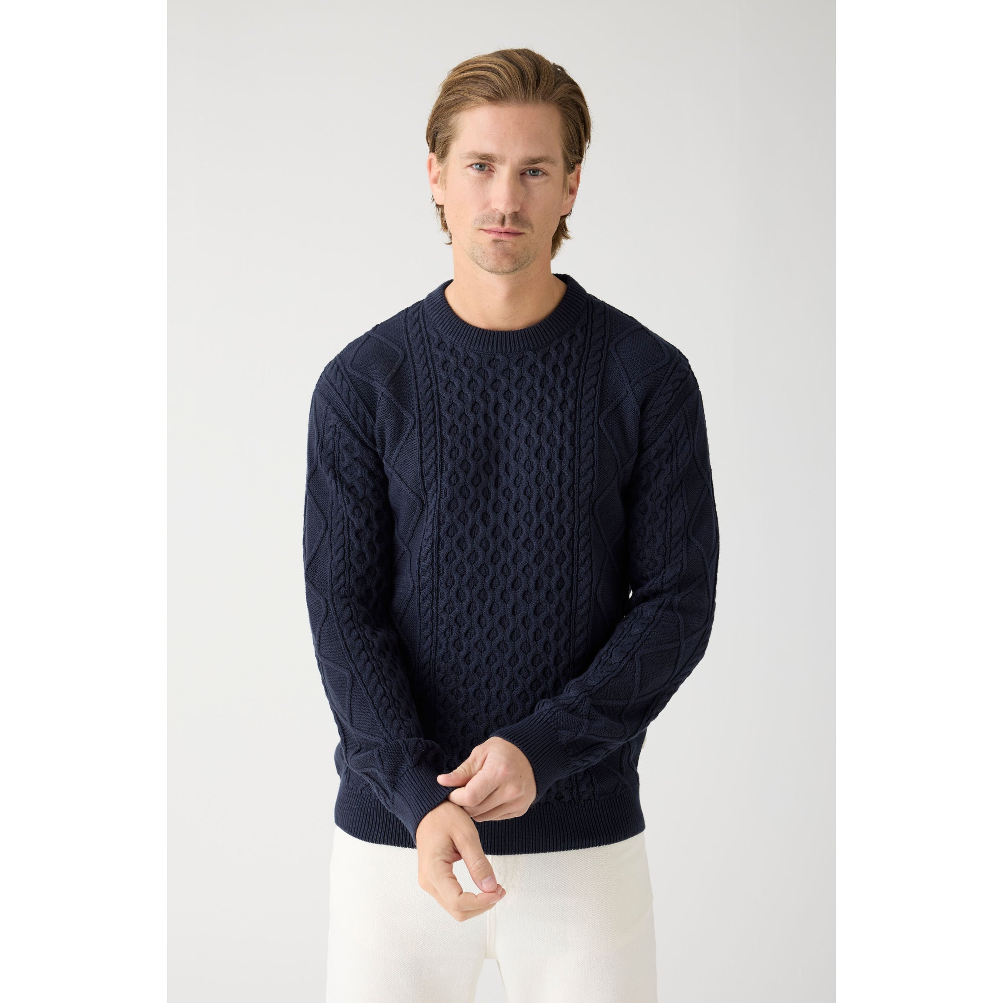 Cable Knit Strickpullover aus Bio-Baumwolle ROC/GOTS/Vegan