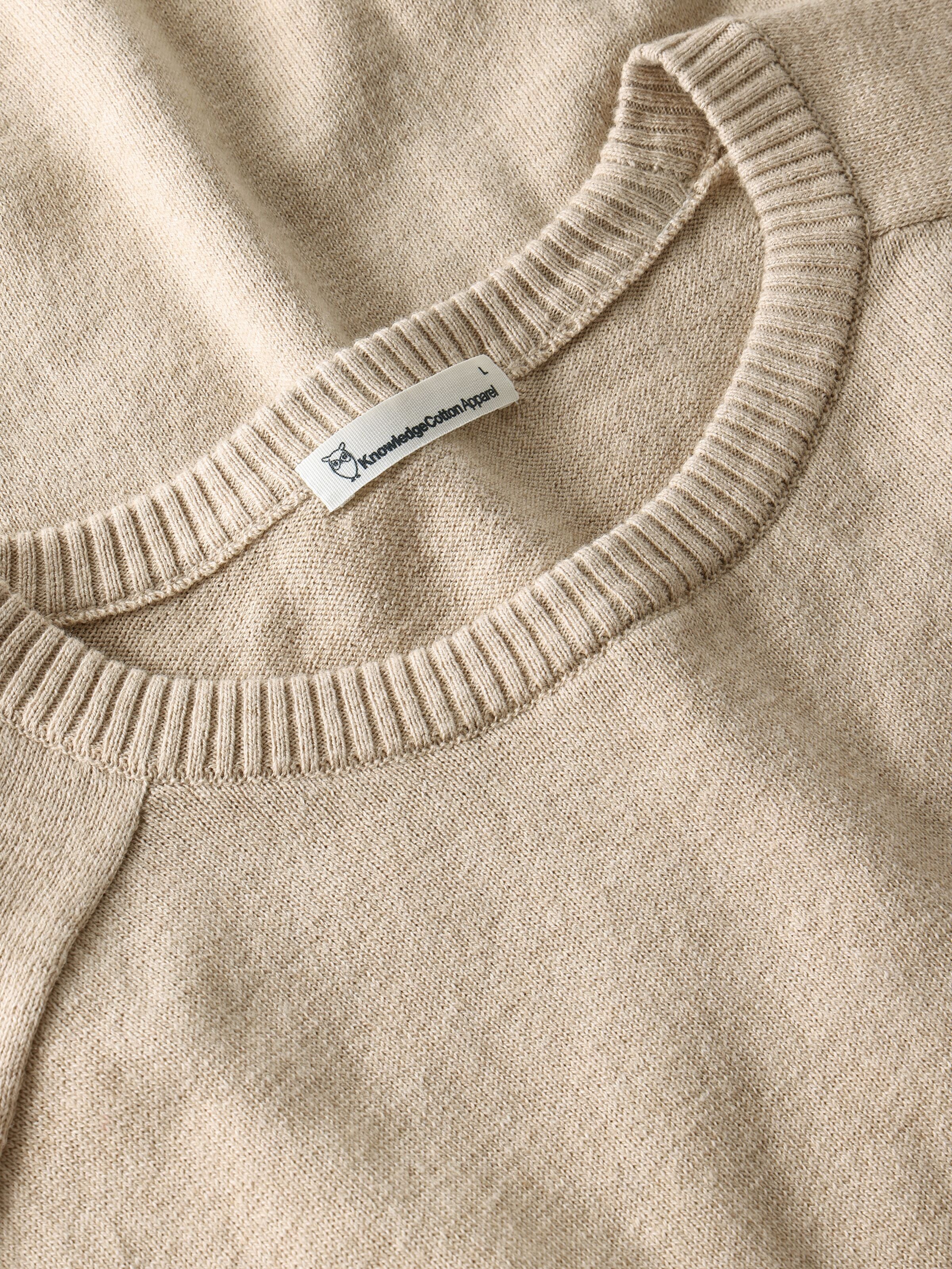 Leichter Pullover mit Rundhalsausschnitt aus Bio-Baumwolle und Kaschmir